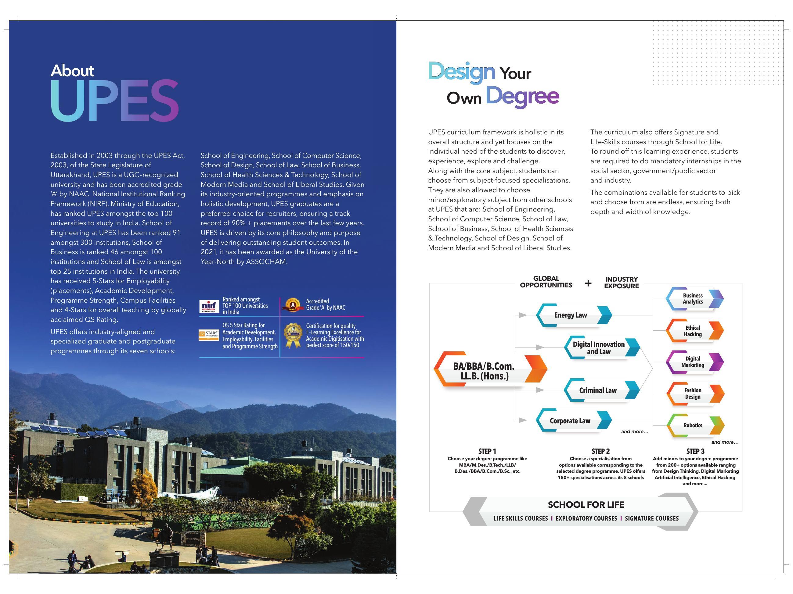 University of Petroleum and Energy Studies (UPES), Dehradun School of law Prospectus 2022 - Page 3