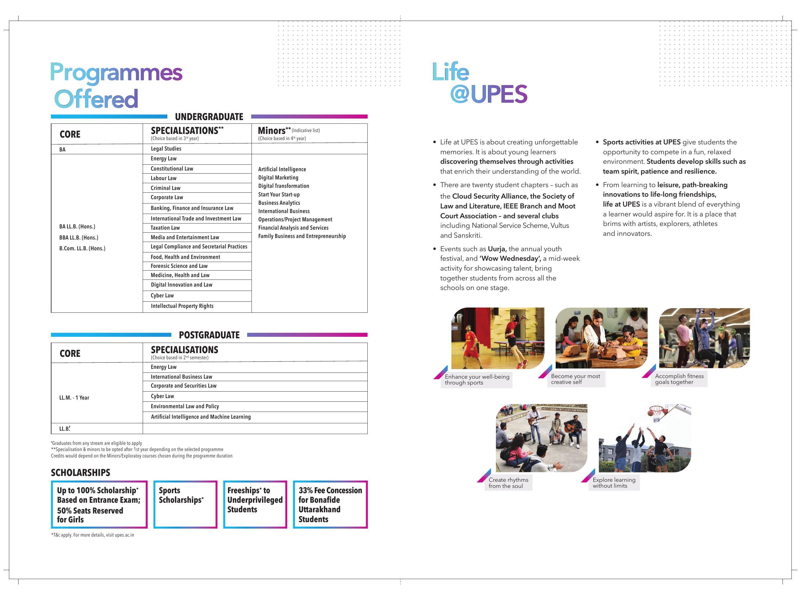 University of Petroleum and Energy Studies (UPES), Dehradun School of law Prospectus 2022 - Page 11