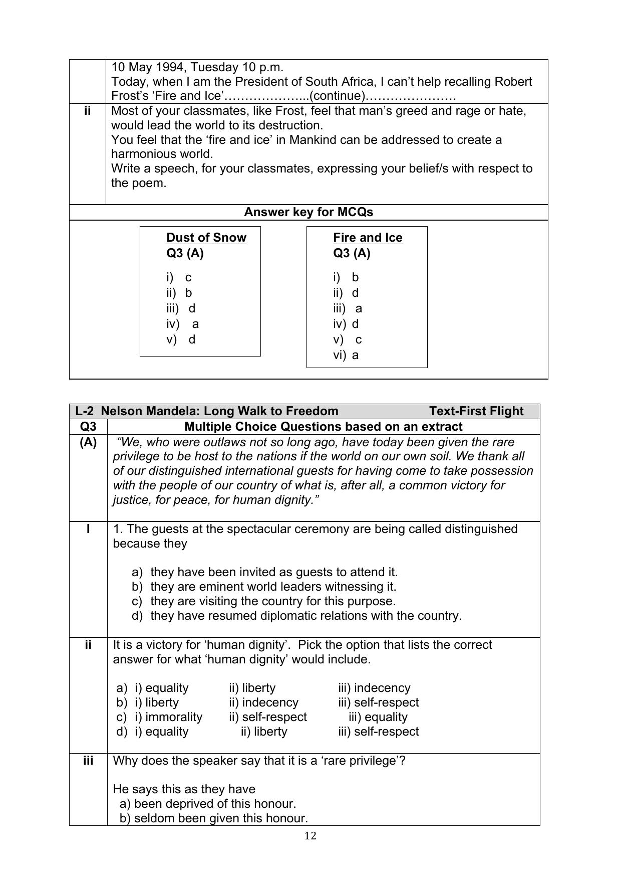 CBSE Class 10 English Question Bank - Page 12