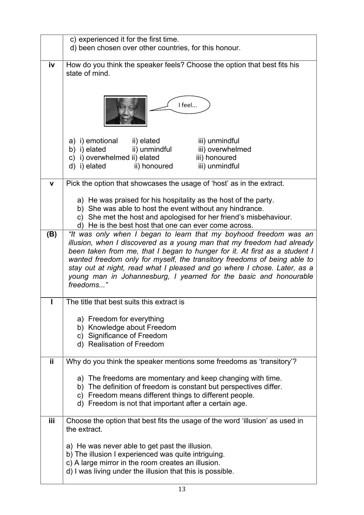 CBSE Class 10 English Question Bank - Page 13