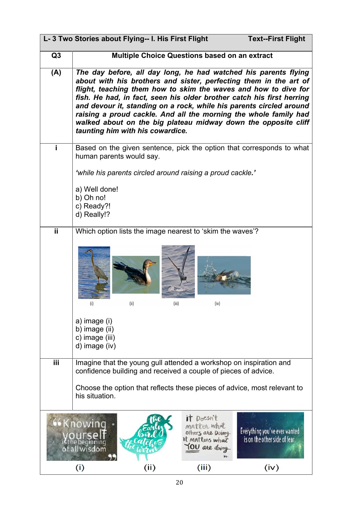 CBSE Class 10 English Question Bank - Page 20