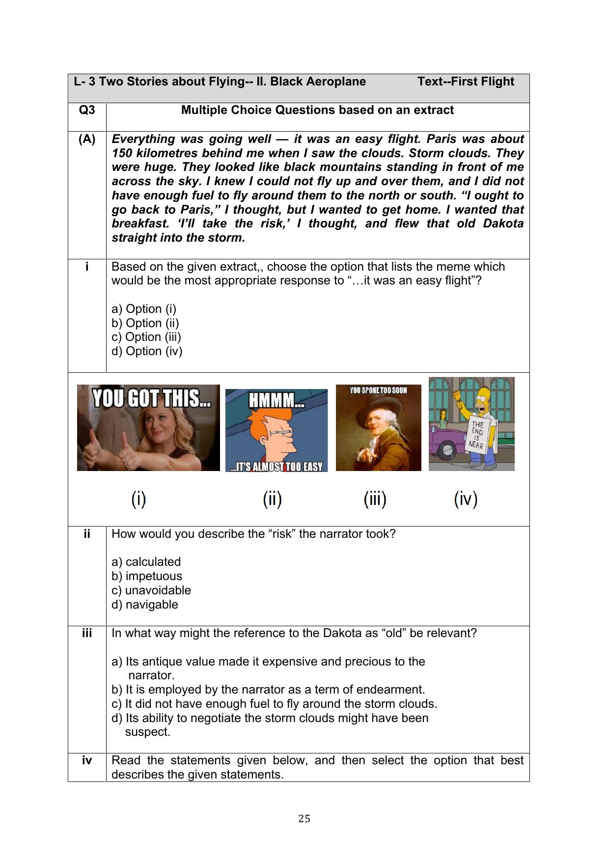 CBSE Class 10 English Question Bank - Page 25