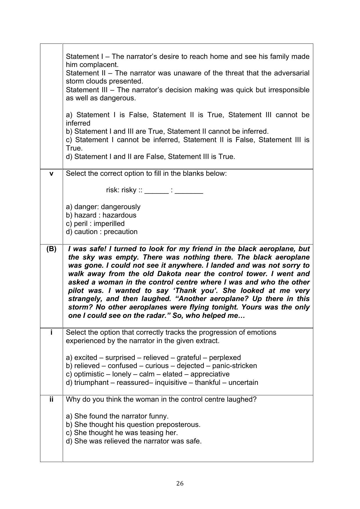 CBSE Class 10 English Question Bank - Page 26