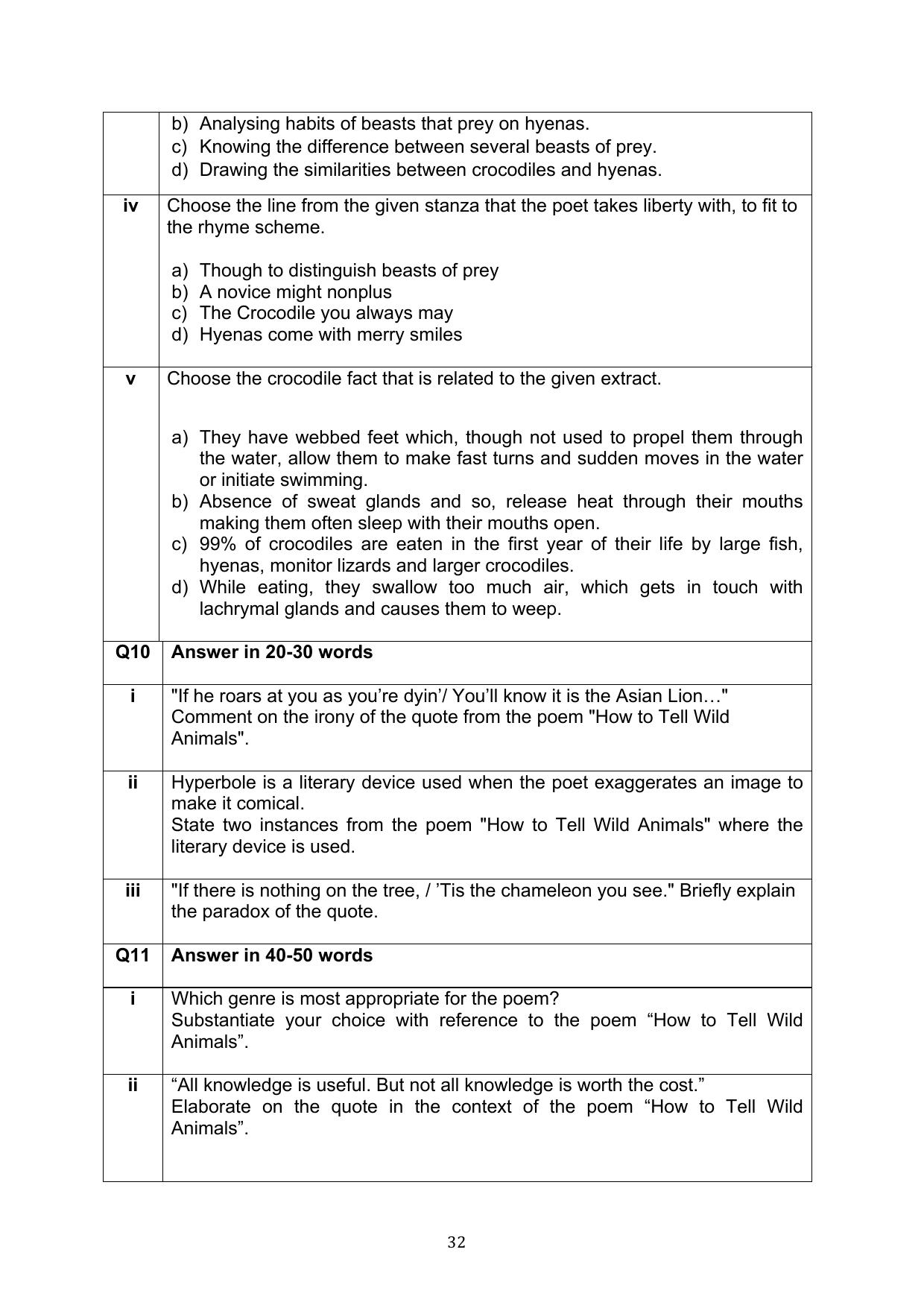 CBSE Class 10 English Question Bank - Page 32