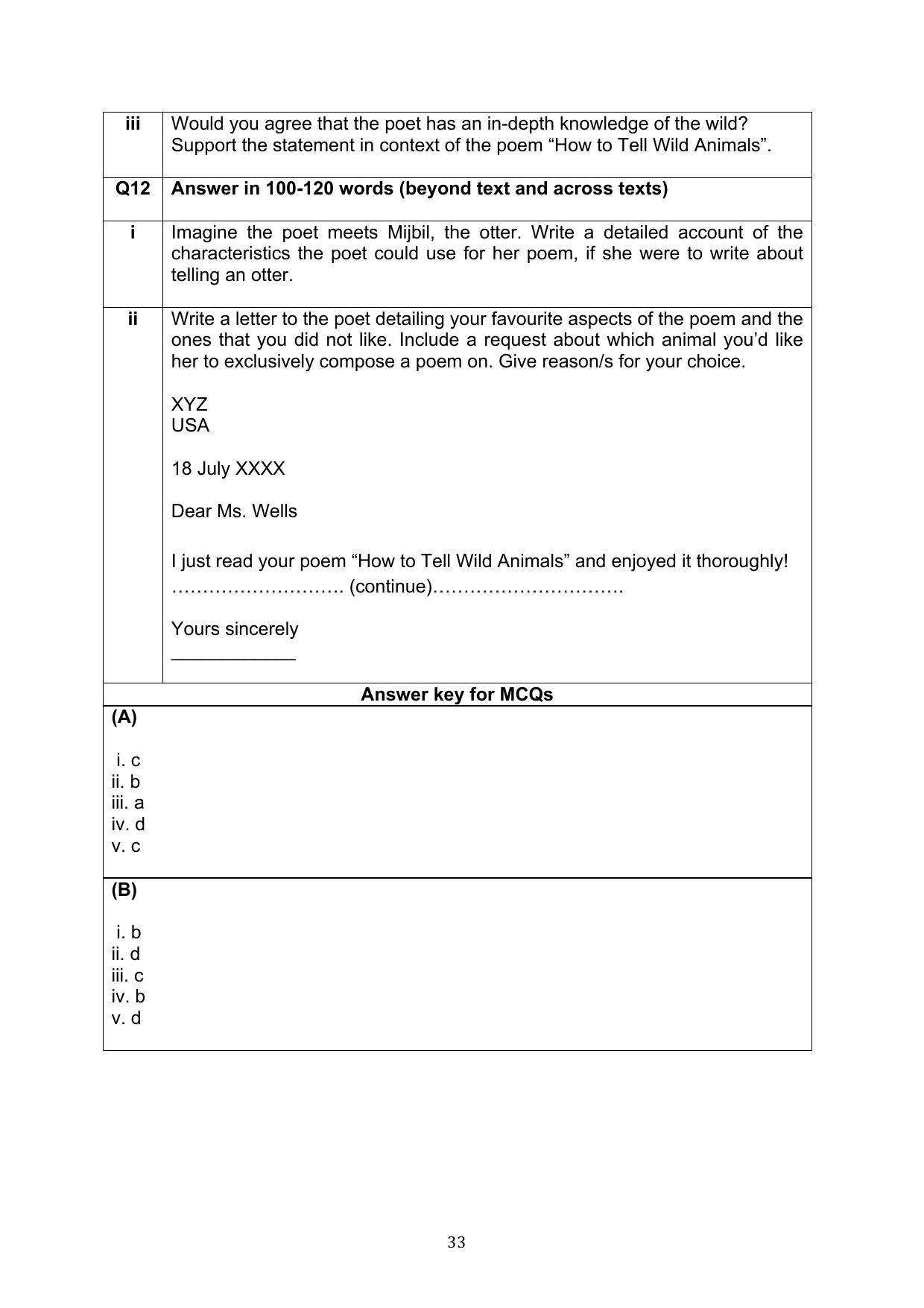 CBSE Class 10 English Question Bank - Page 33