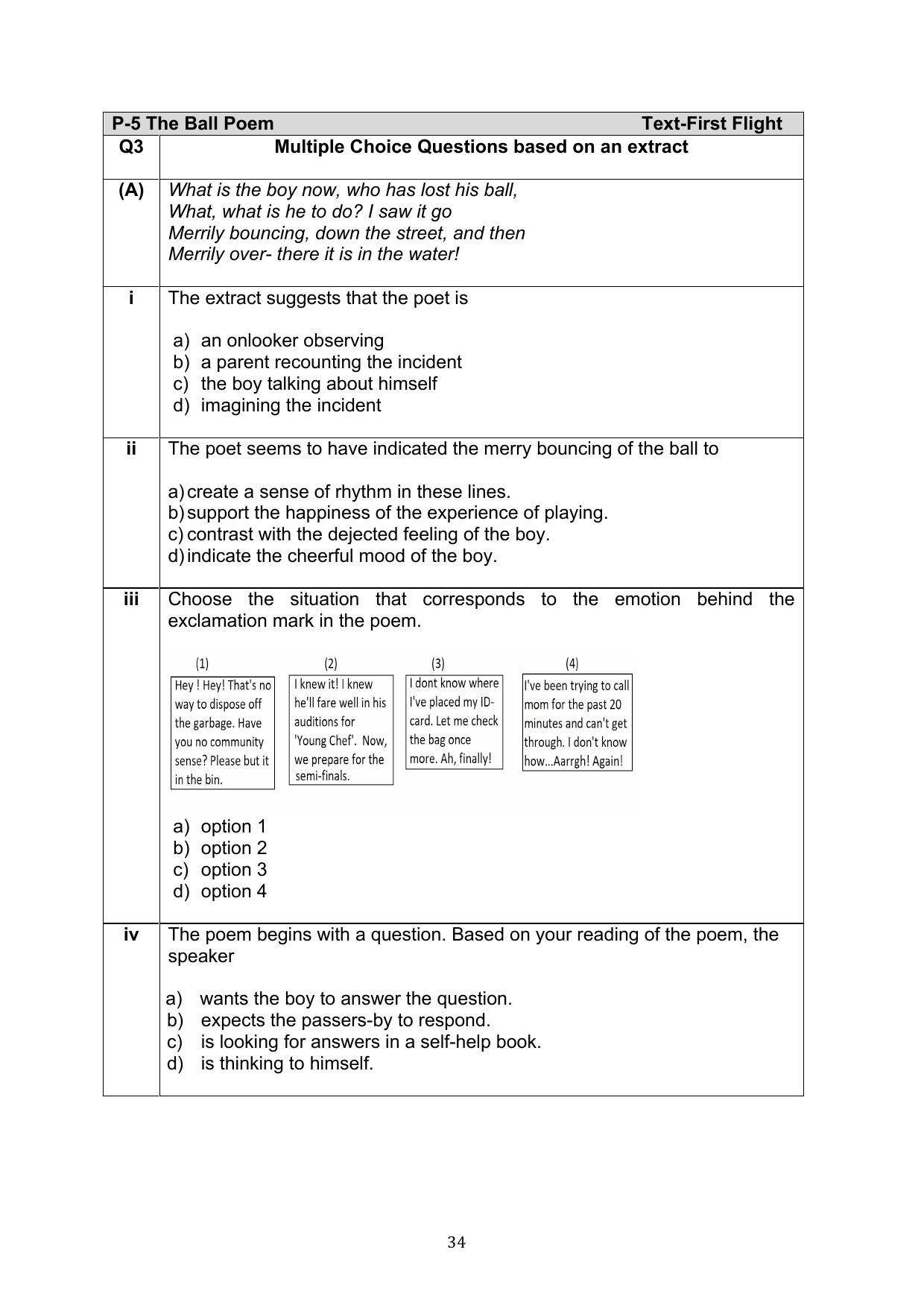 CBSE Class 10 English Question Bank - Page 34