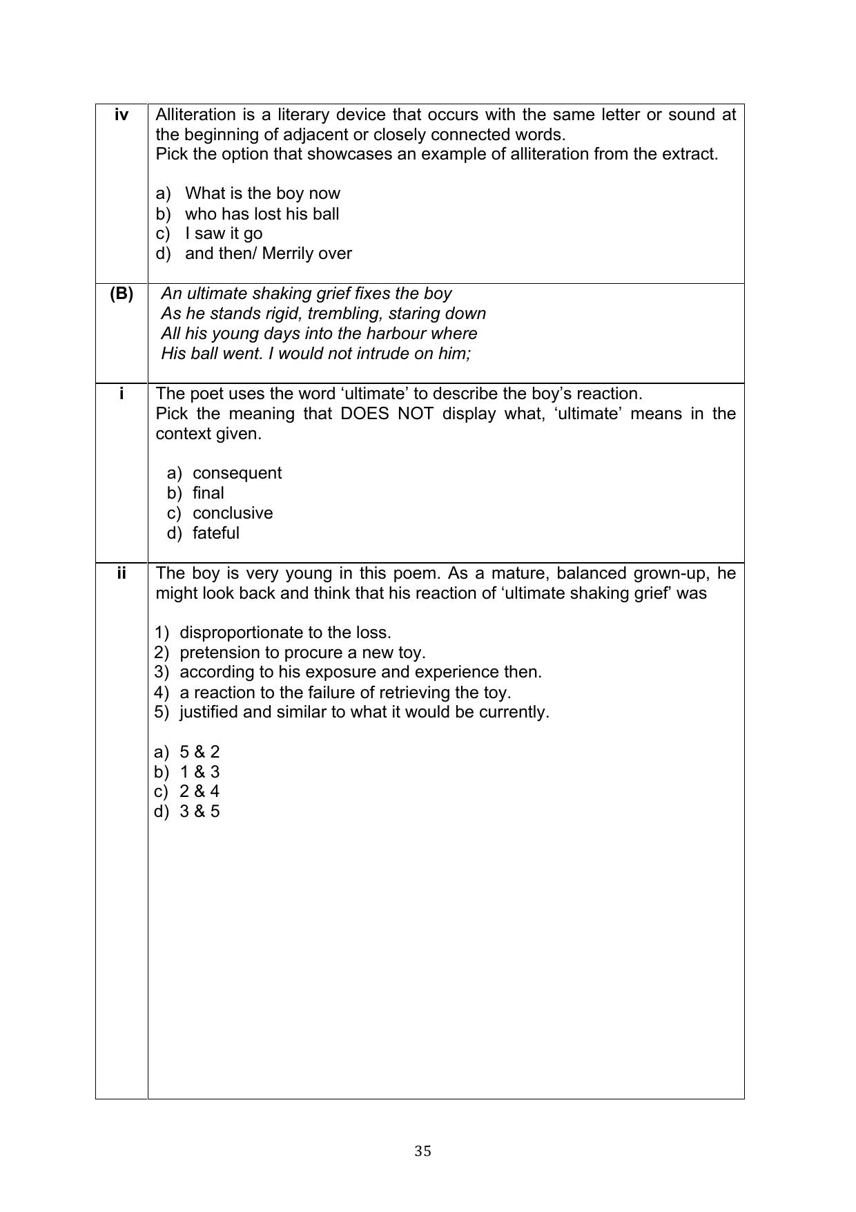 CBSE Class 10 English Question Bank - Page 35