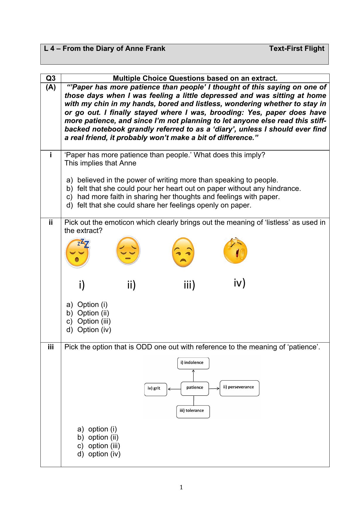 CBSE Class 10 English Question Bank - Page 38