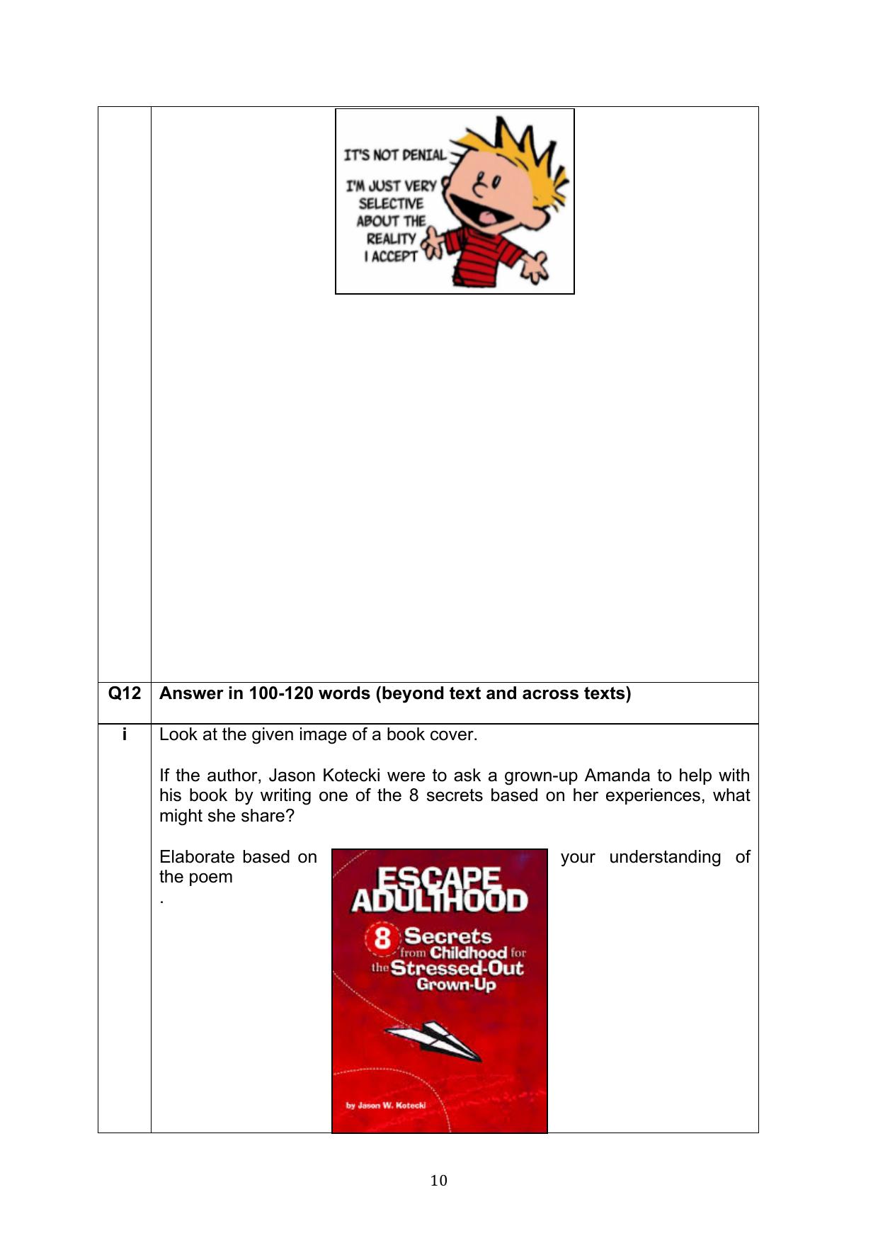 CBSE Class 10 English Question Bank - Page 47