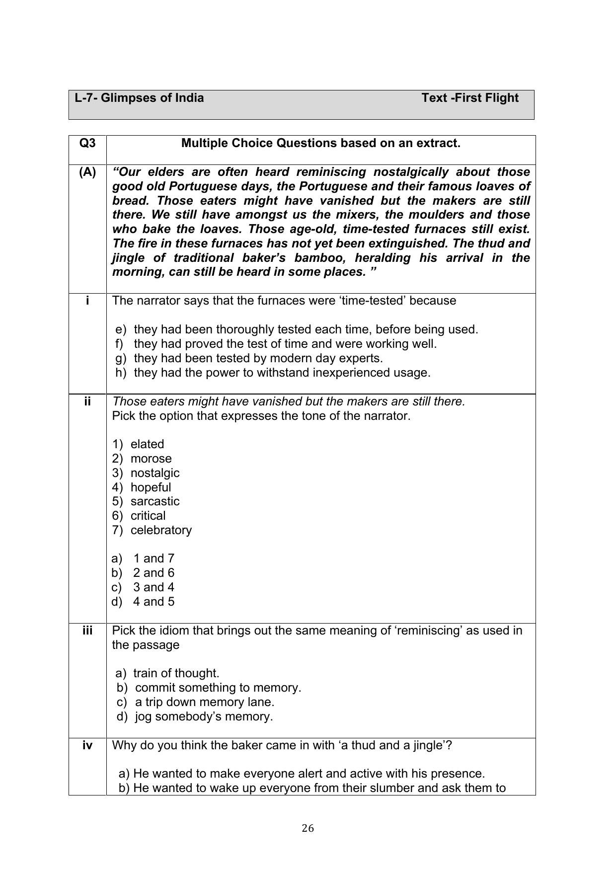 CBSE Class 10 English Question Bank - Page 63