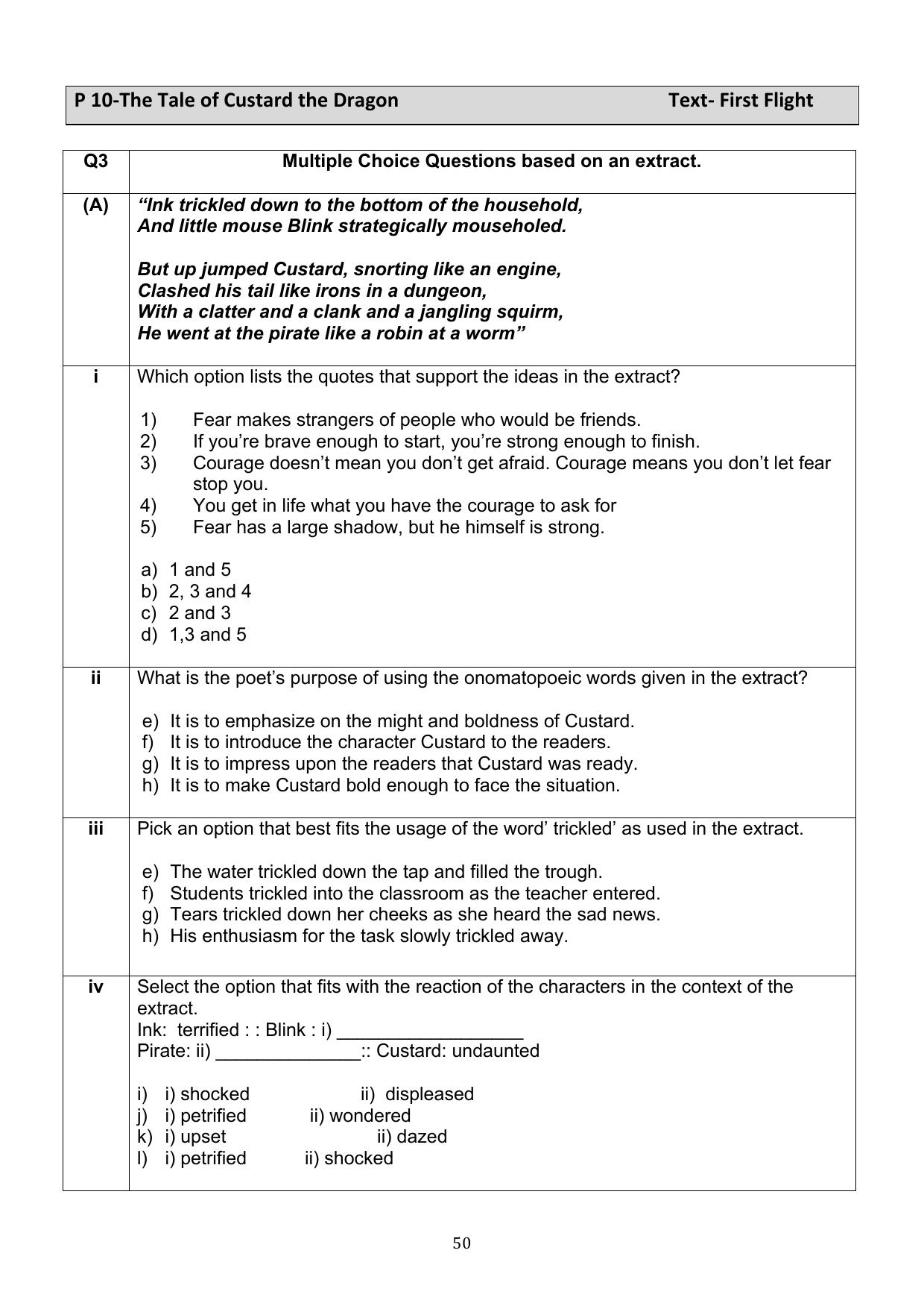 CBSE Class 10 English Question Bank - Page 87