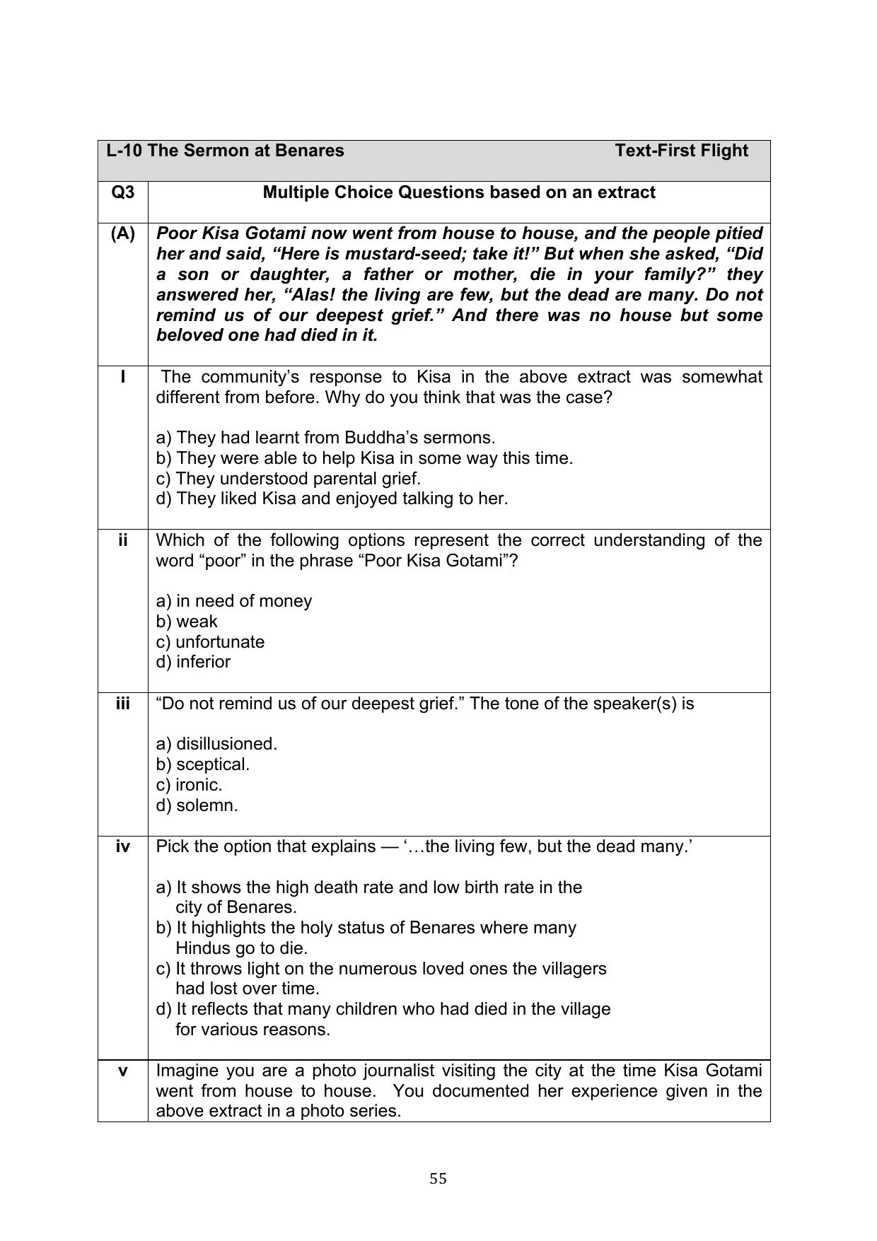 CBSE Class 10 English Question Bank - Page 92