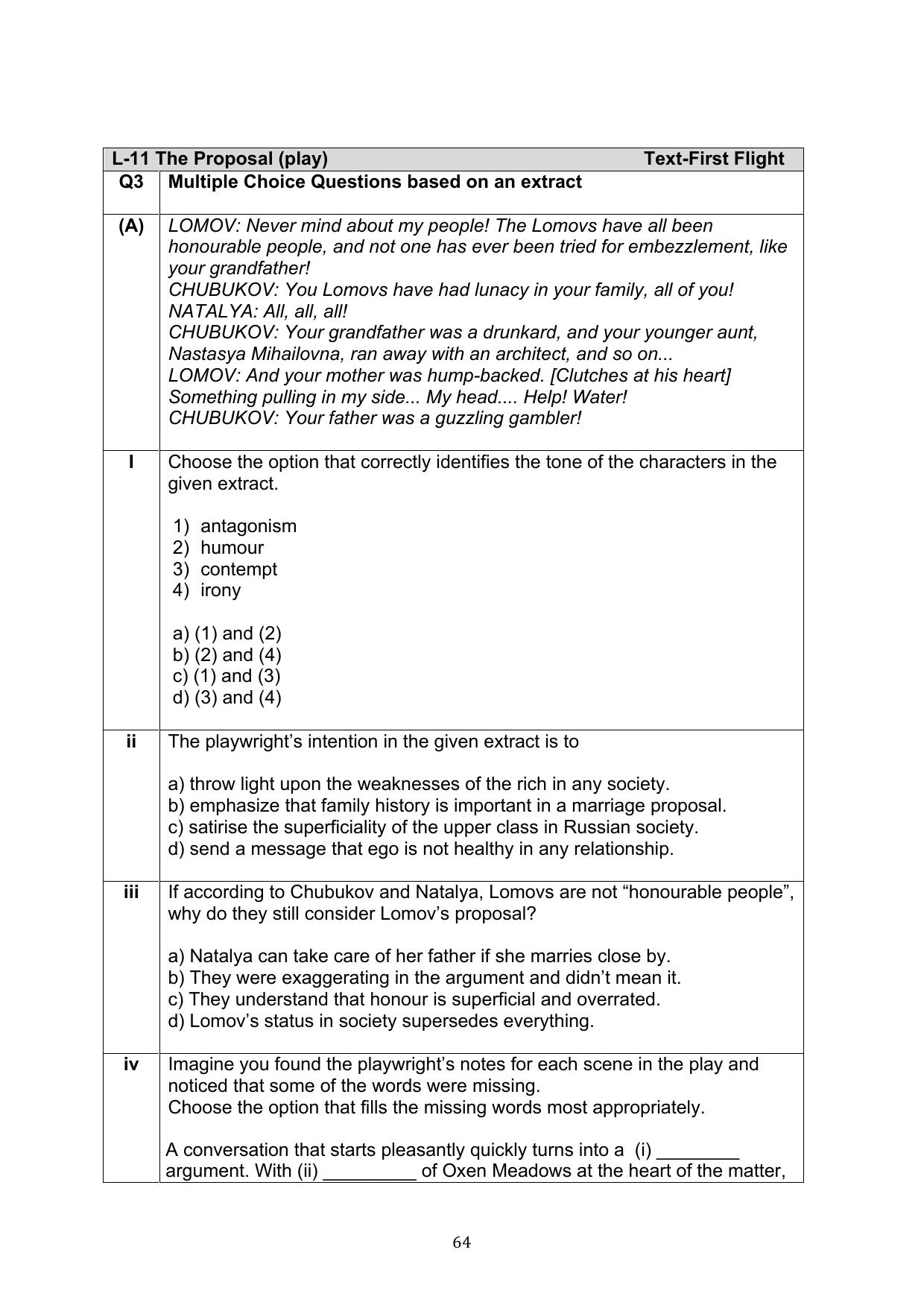 CBSE Class 10 English Question Bank - Page 101