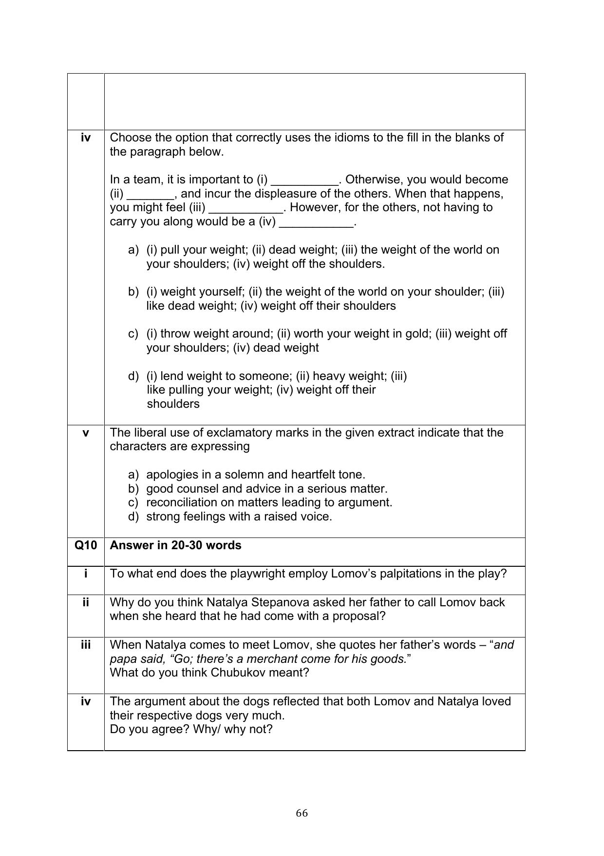 CBSE Class 10 English Question Bank - Page 103
