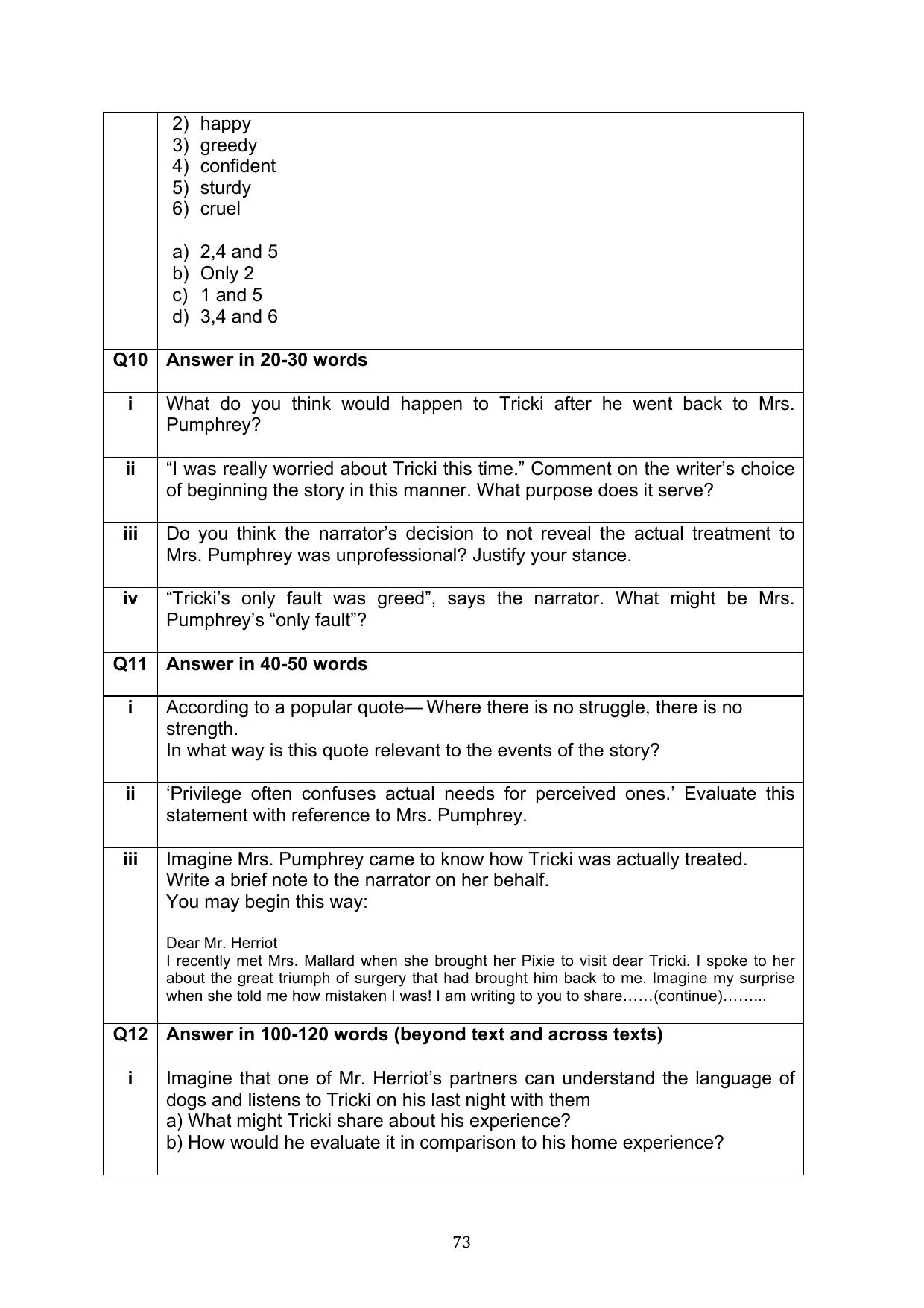 CBSE Class 10 English Question Bank - Page 110