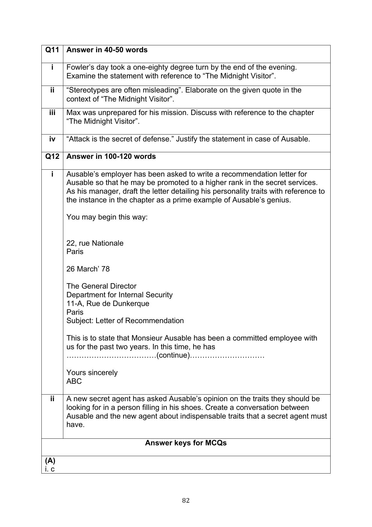 CBSE Class 10 English Question Bank - Page 119