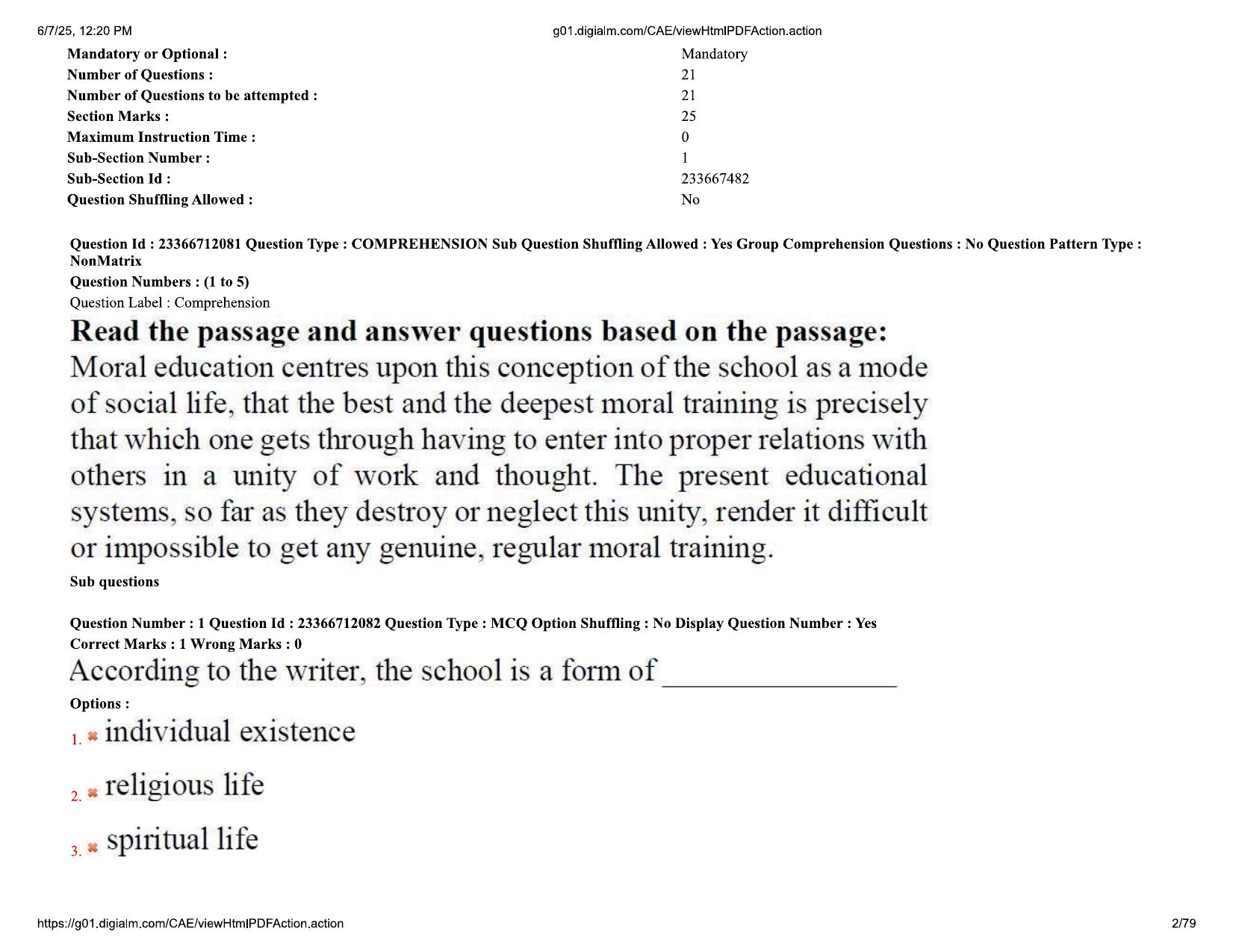 AP EDCET 2025 Social Studies Question Paper with Answer Key (English) - Page 2