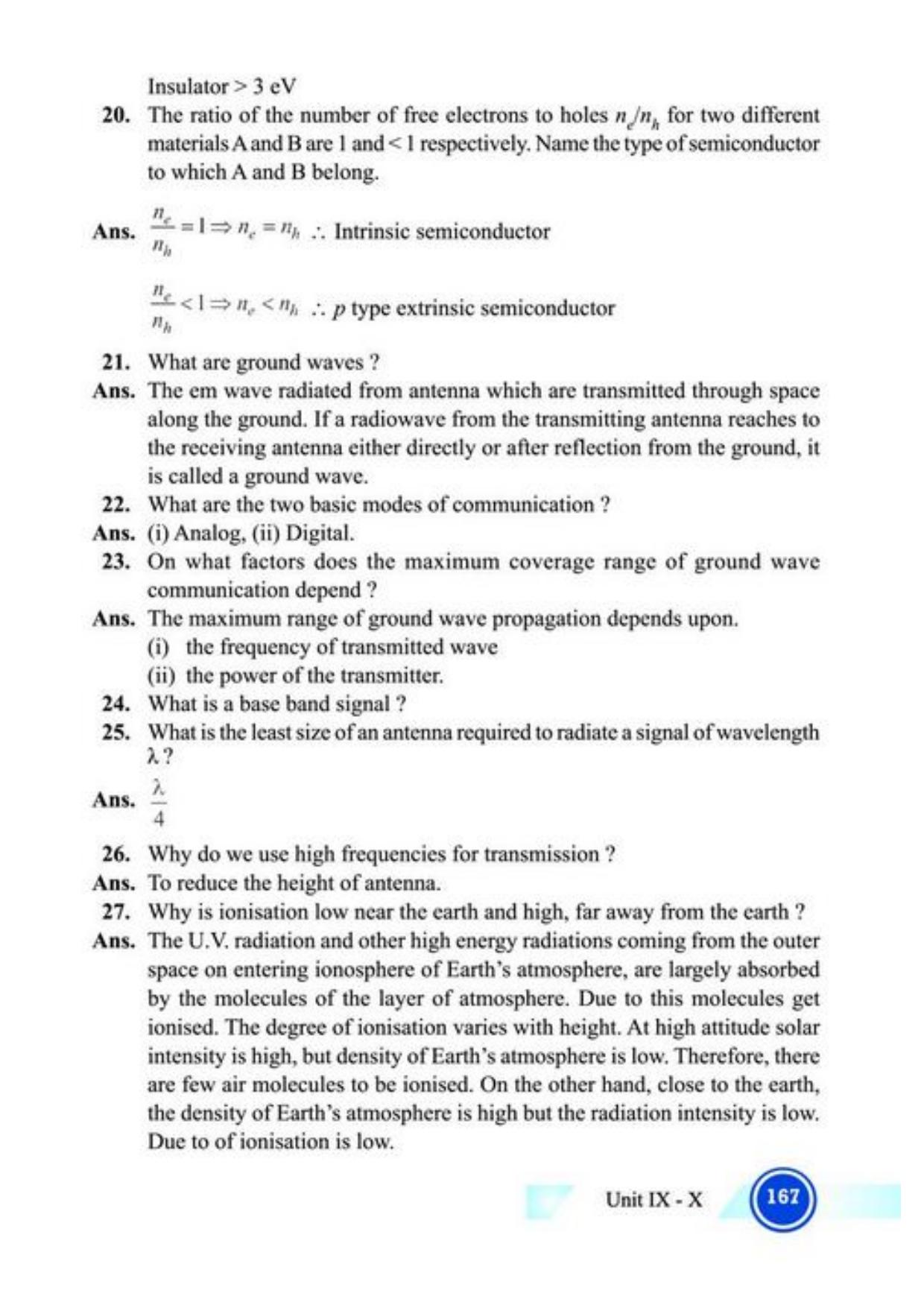 Class 12 Notes, Question & Practice Paper - Physics (Topic 9,10 : Electronic Devices and Communication Systems) - Page 12