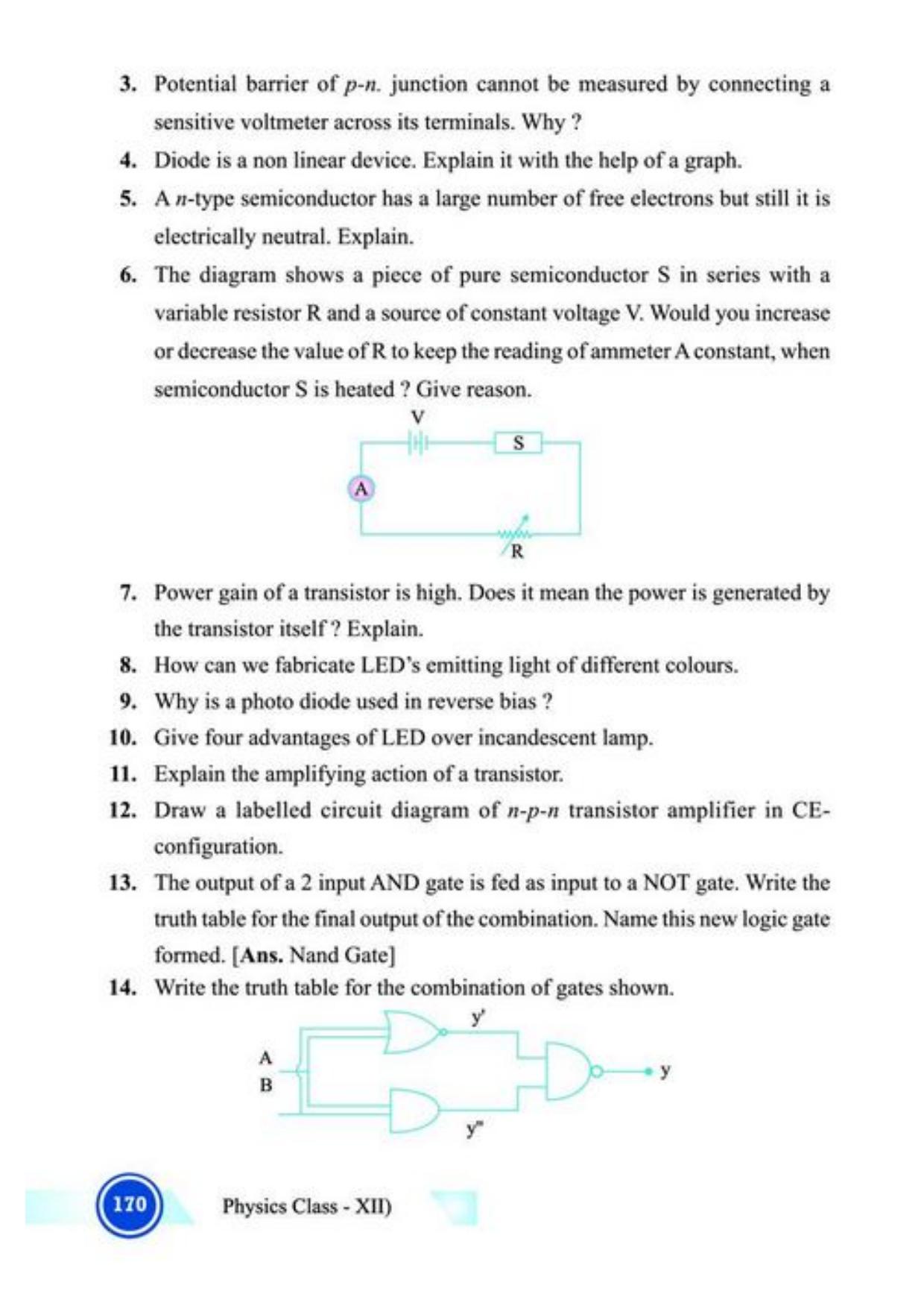 Class 12 Notes, Question & Practice Paper - Physics (Topic 9,10 : Electronic Devices and Communication Systems) - Page 15