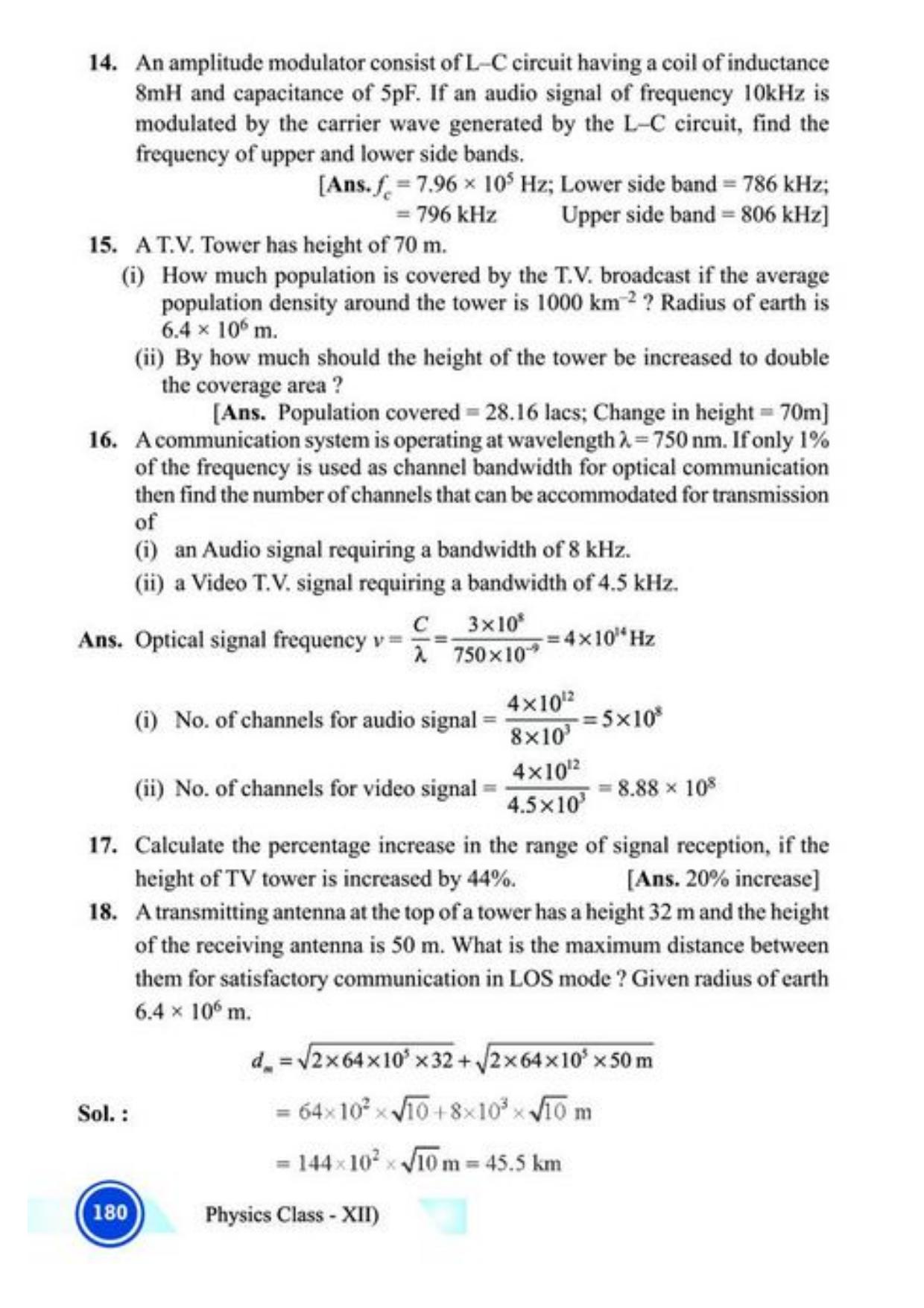 Class 12 Notes, Question & Practice Paper - Physics (Topic 9,10 : Electronic Devices and Communication Systems) - Page 24