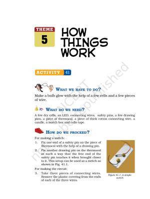 NCERT Laboratory Manuals for Class VI to VIII Science - Theme 5 How things work