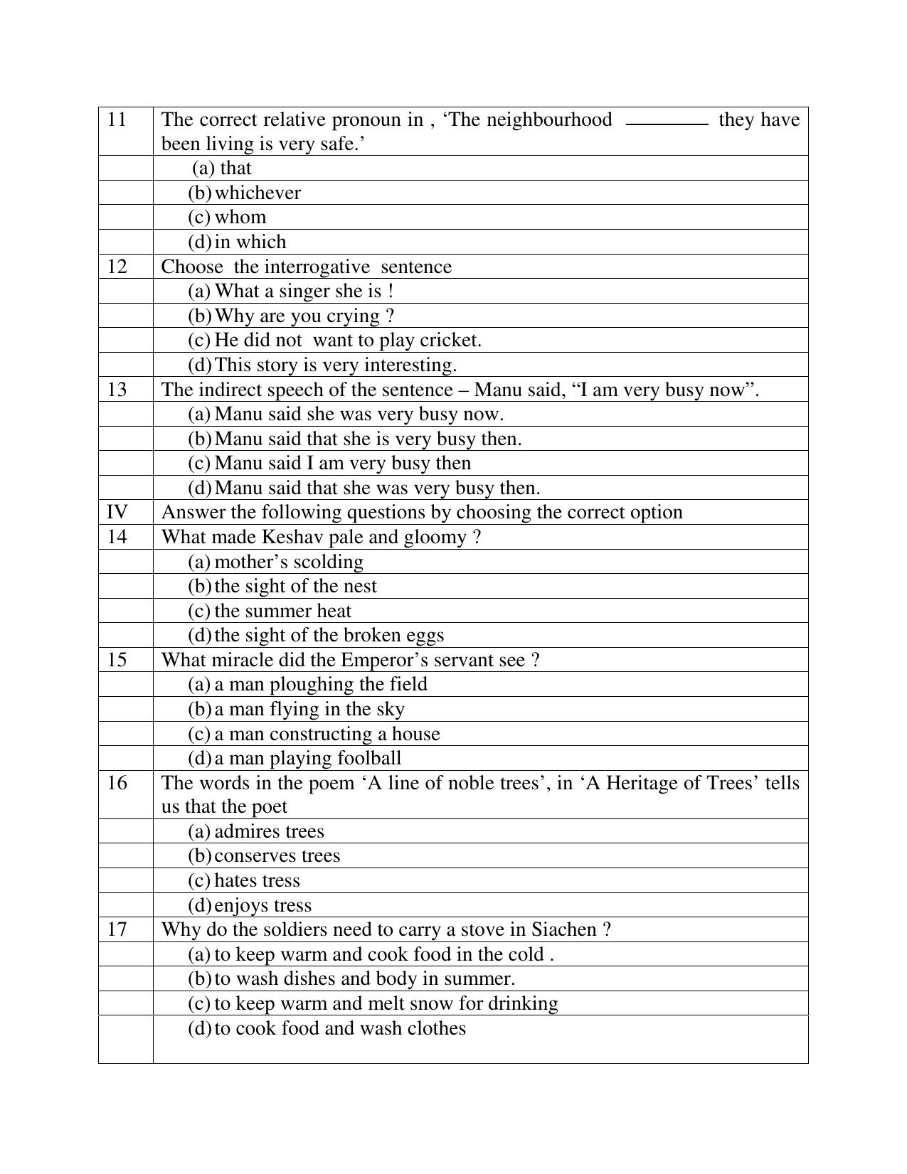 JAC Board Class 8th 2019 ENGLISH SET-1 Model Paper - Page 4