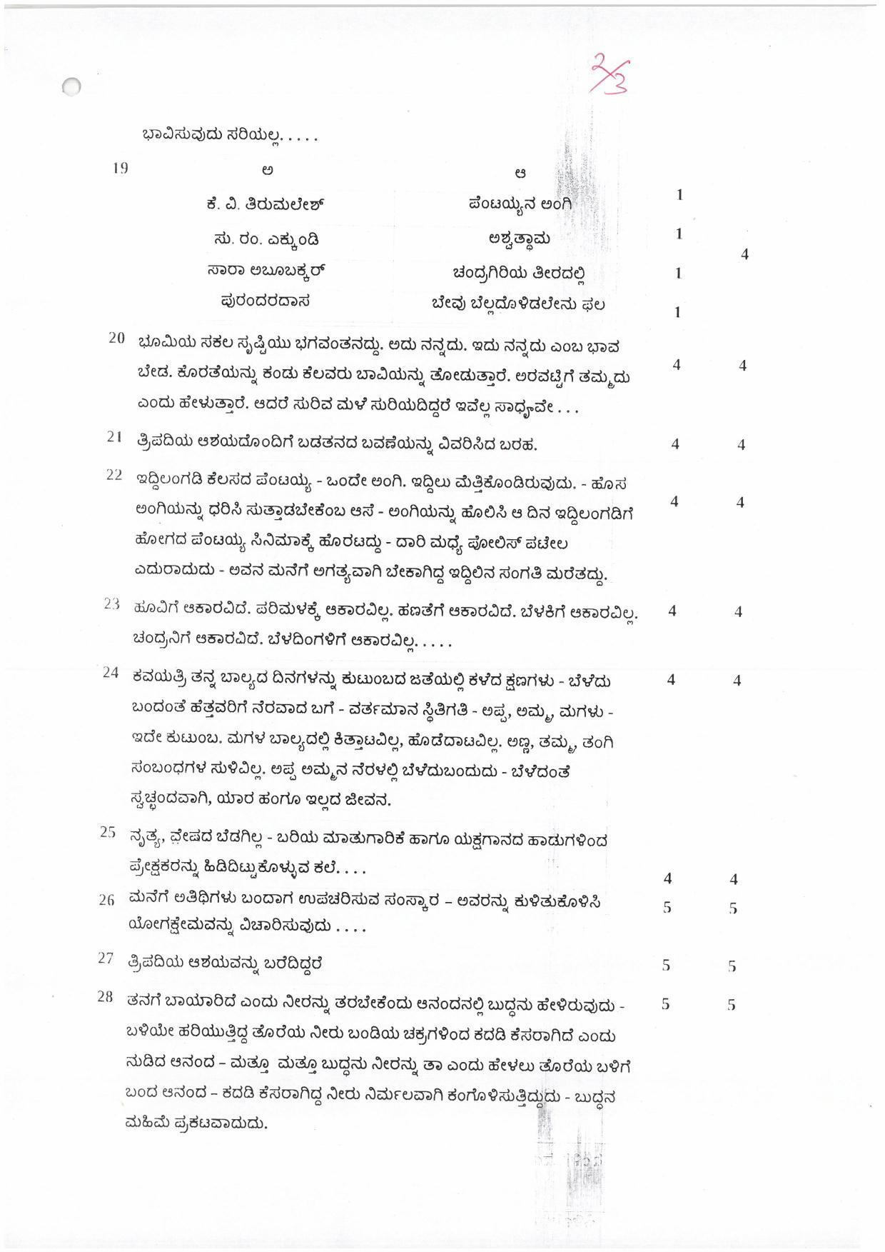 Kerala Plus One (Class 11th) Part-III Kannada-Optional Answer Key 2021 - Page 2