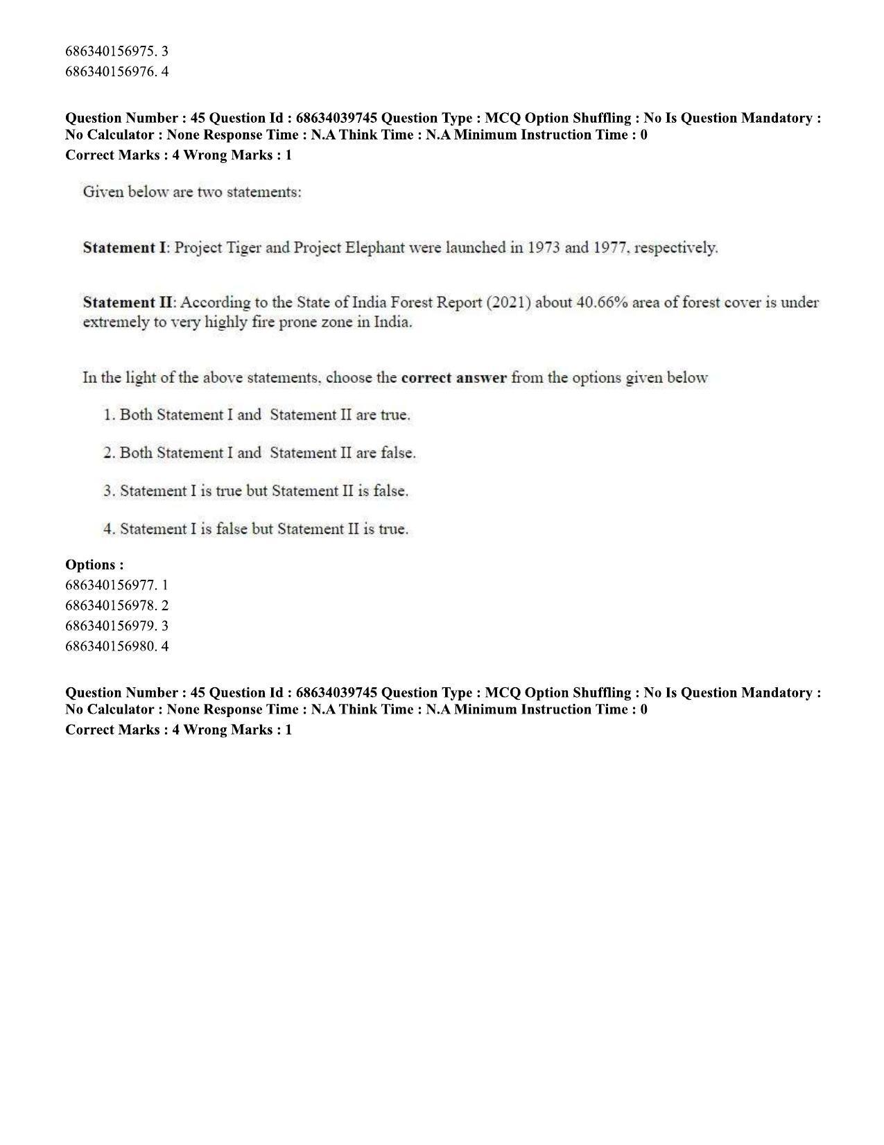 CUET PG 2023: HUQP08 – Geography (Hin) - Shift 3 (25-06-2023) Question Paper - Page 43