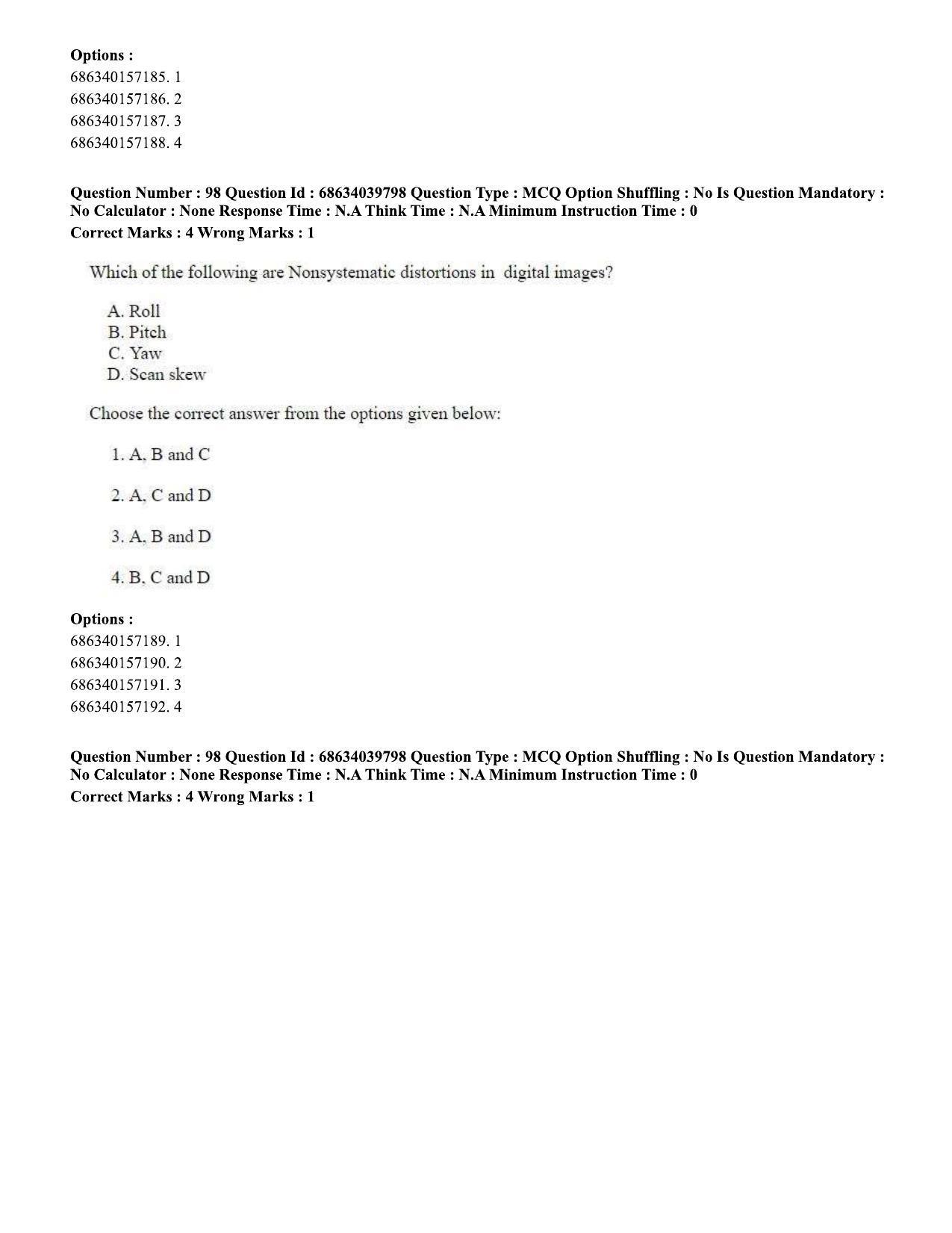 CUET PG 2023: HUQP08 – Geography (Hin) - Shift 3 (25-06-2023) Question Paper - Page 95