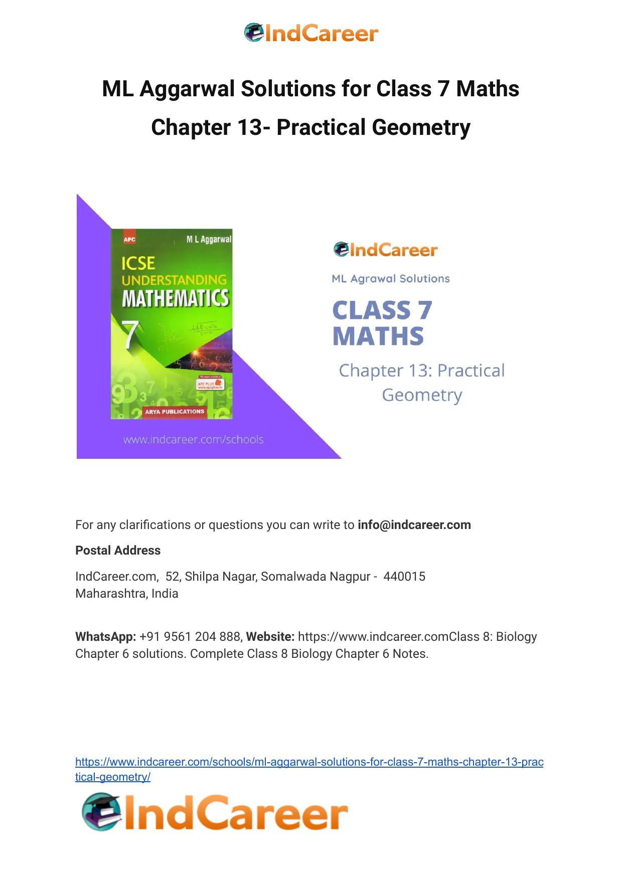 ML Aggarwal Solutions for Class 7 Maths Chapter 14- Symmetry - Page 1