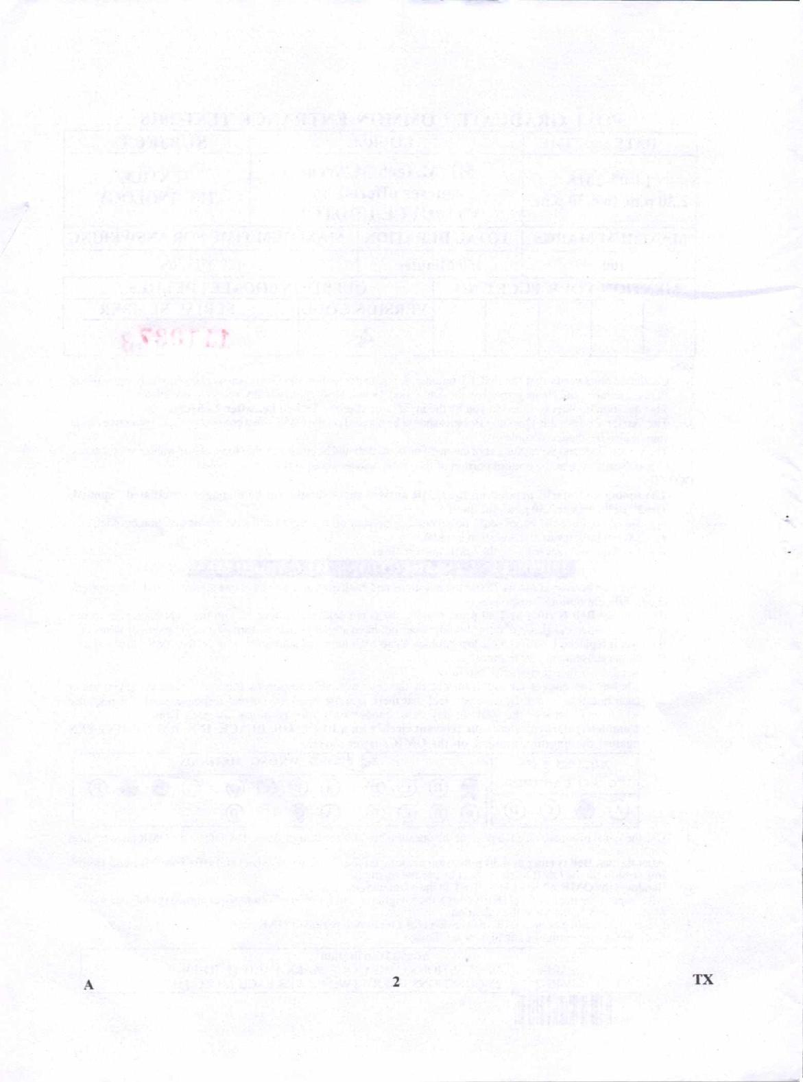 Karnataka PGCET 2018 Textile Technology Question Paper - Page 2