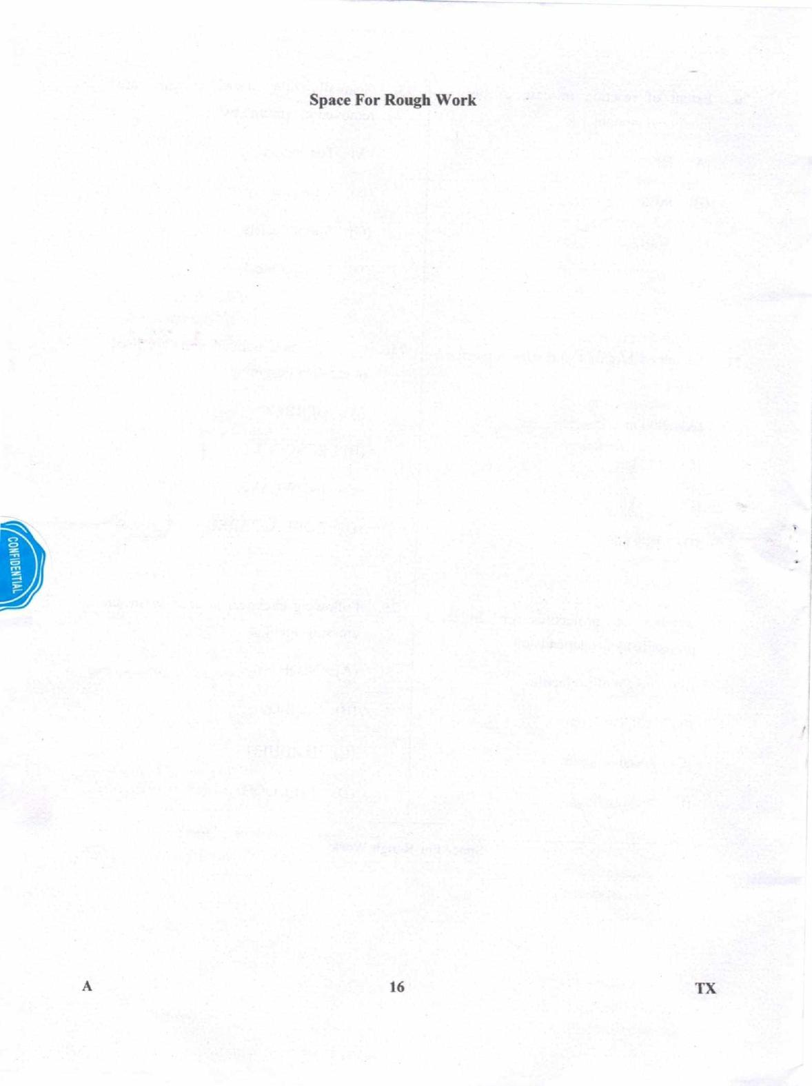 Karnataka PGCET 2018 Textile Technology Question Paper - Page 16
