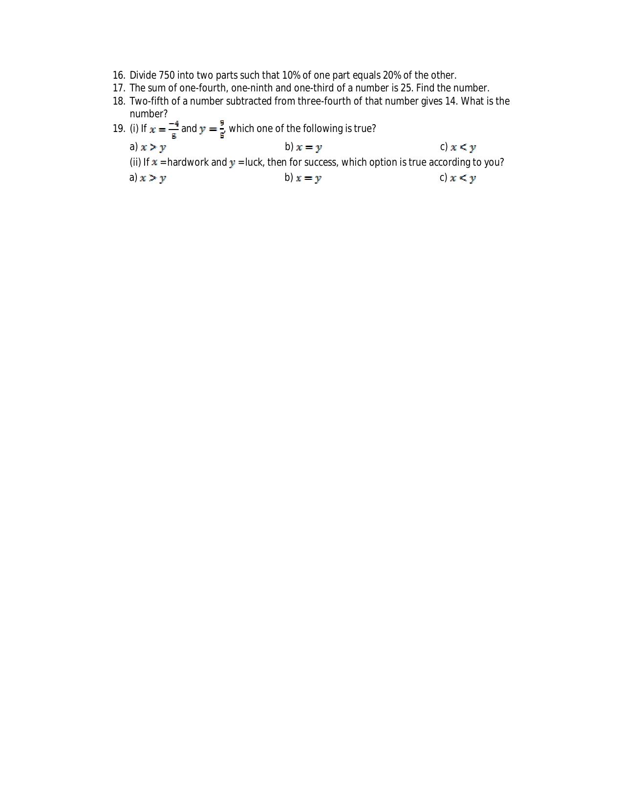 CBSE Worksheets for Class 8 Mathematics Linear Equations in One Variable Assignment 6 - Page 2