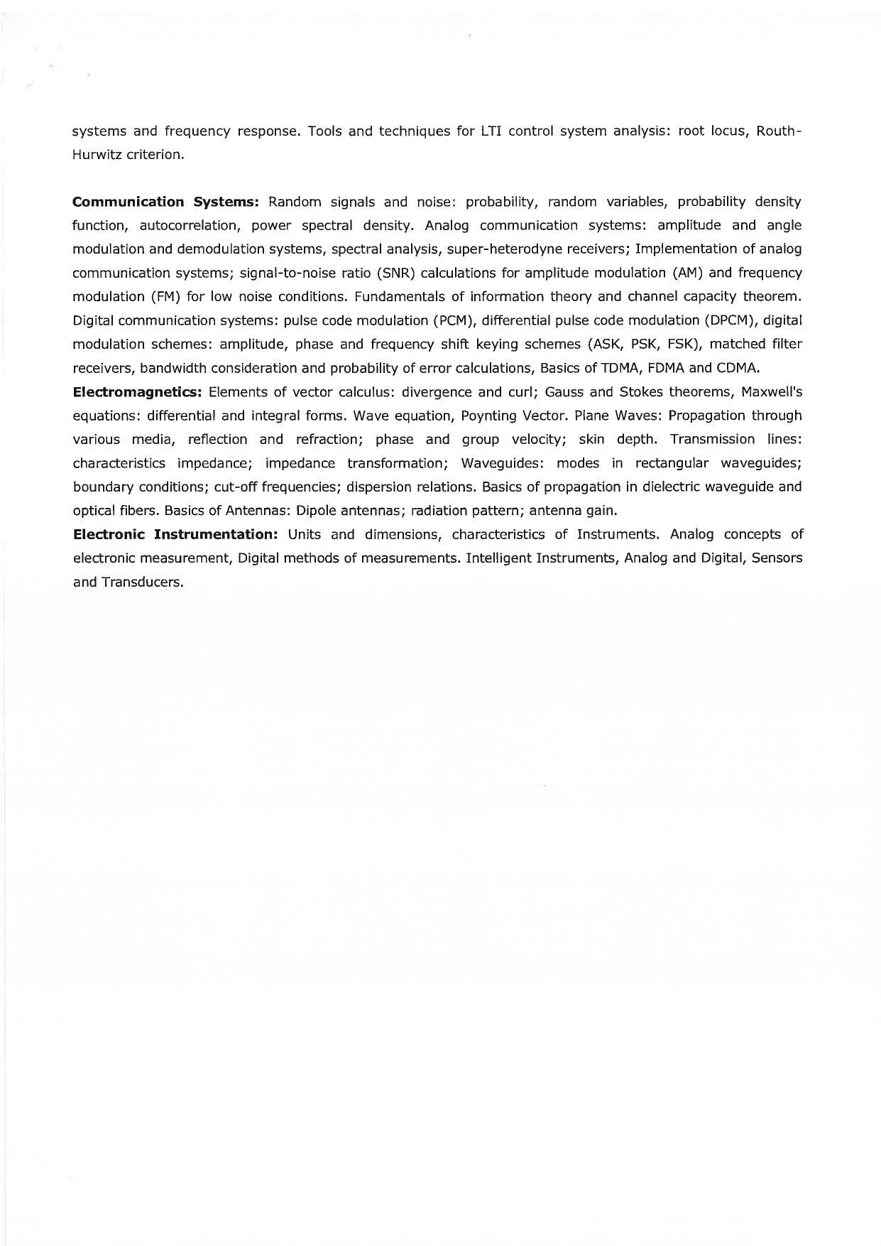 JMI Entrance Exam M52-M.Tech.(Electronics & Communication Engineering) Syllabus - Page 2