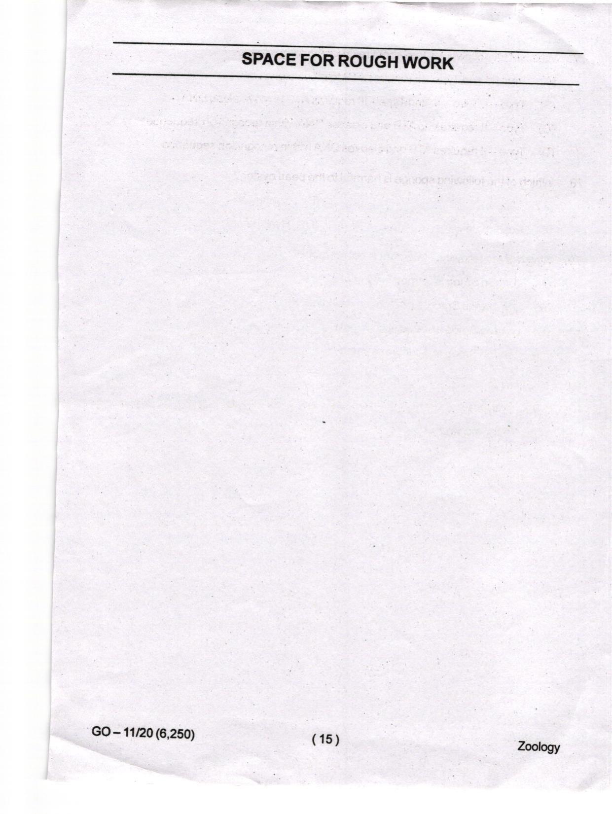 Odisha CPET 2024 ZOOLOGY Question Papers - Page 15