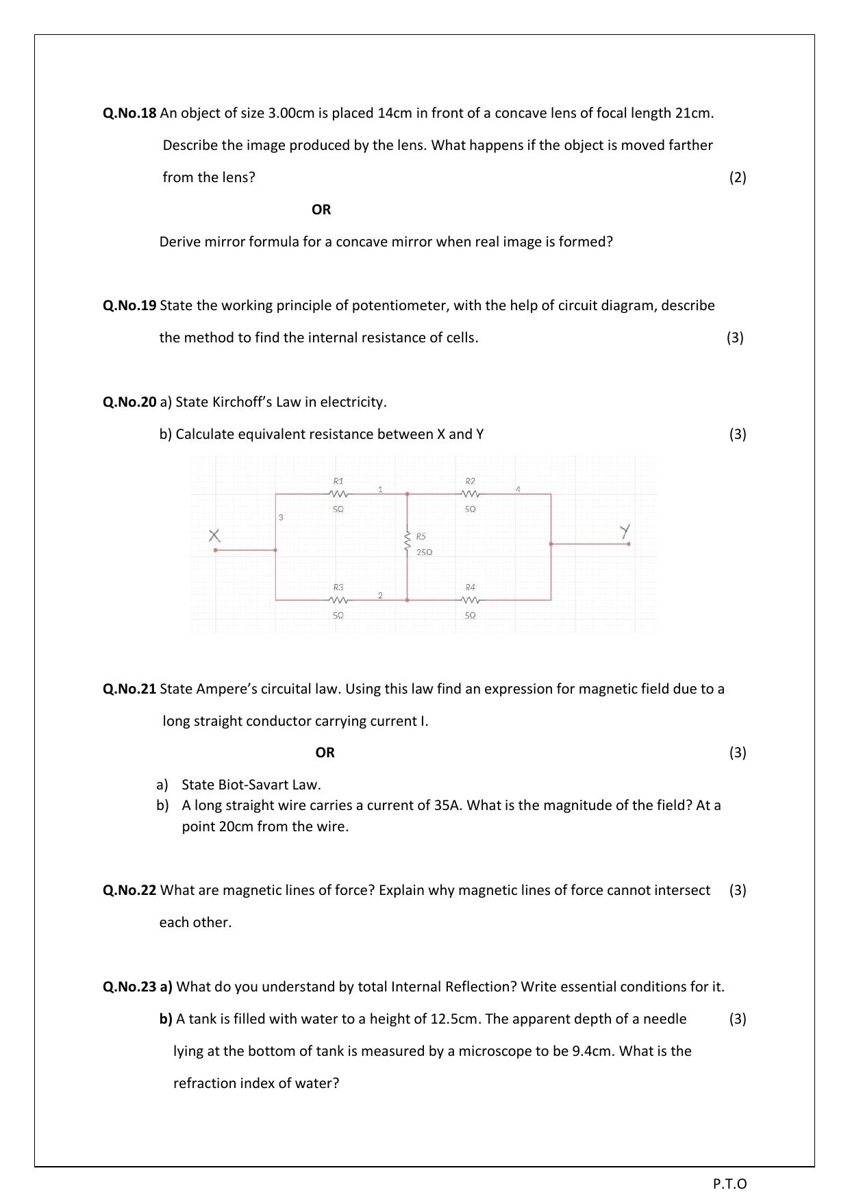 HPBOSE Class 12th Physics Sample Question Papers 2024 - Page 3