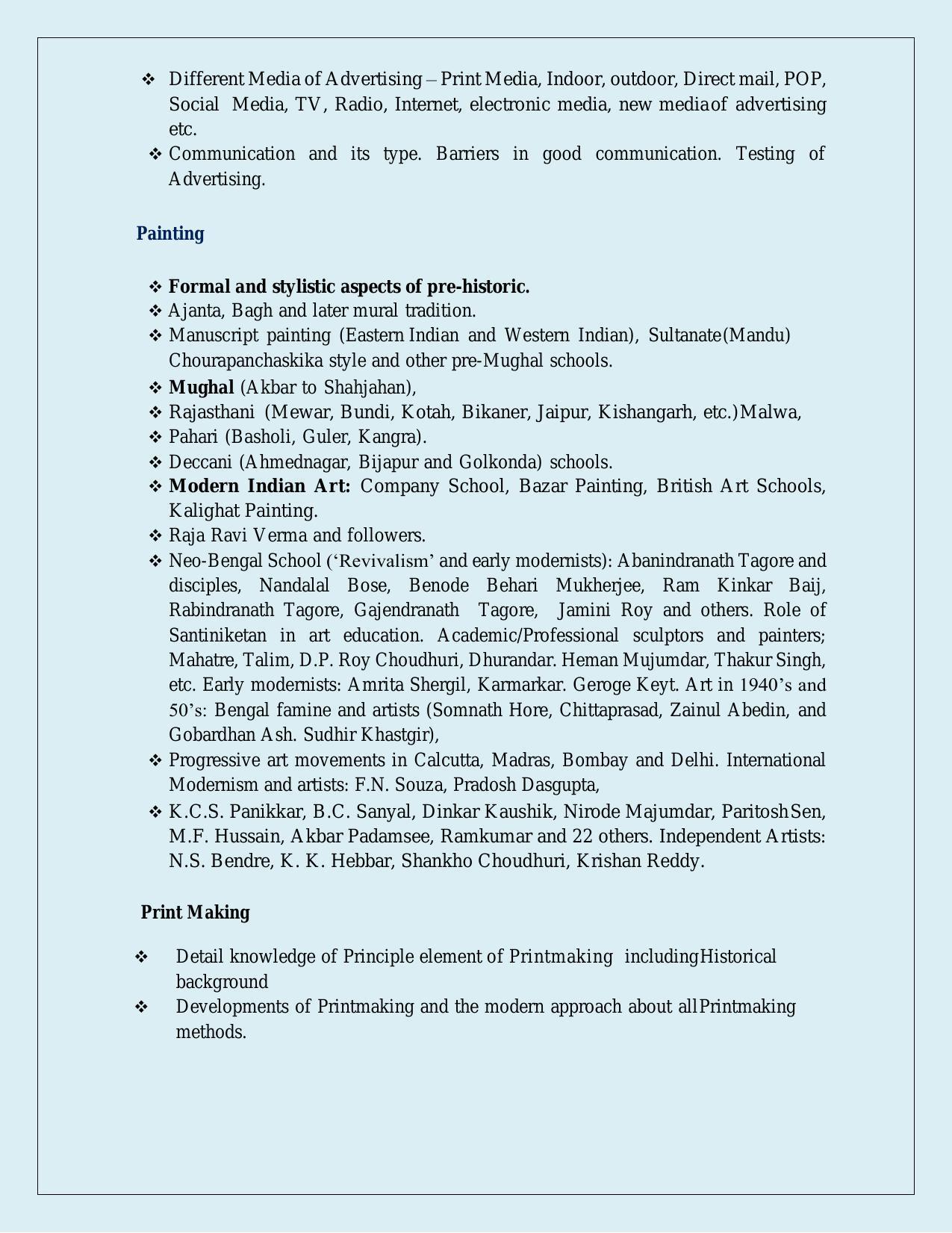 NTA PhD Entrance Exam Fine Arts Syllabus - Page 2