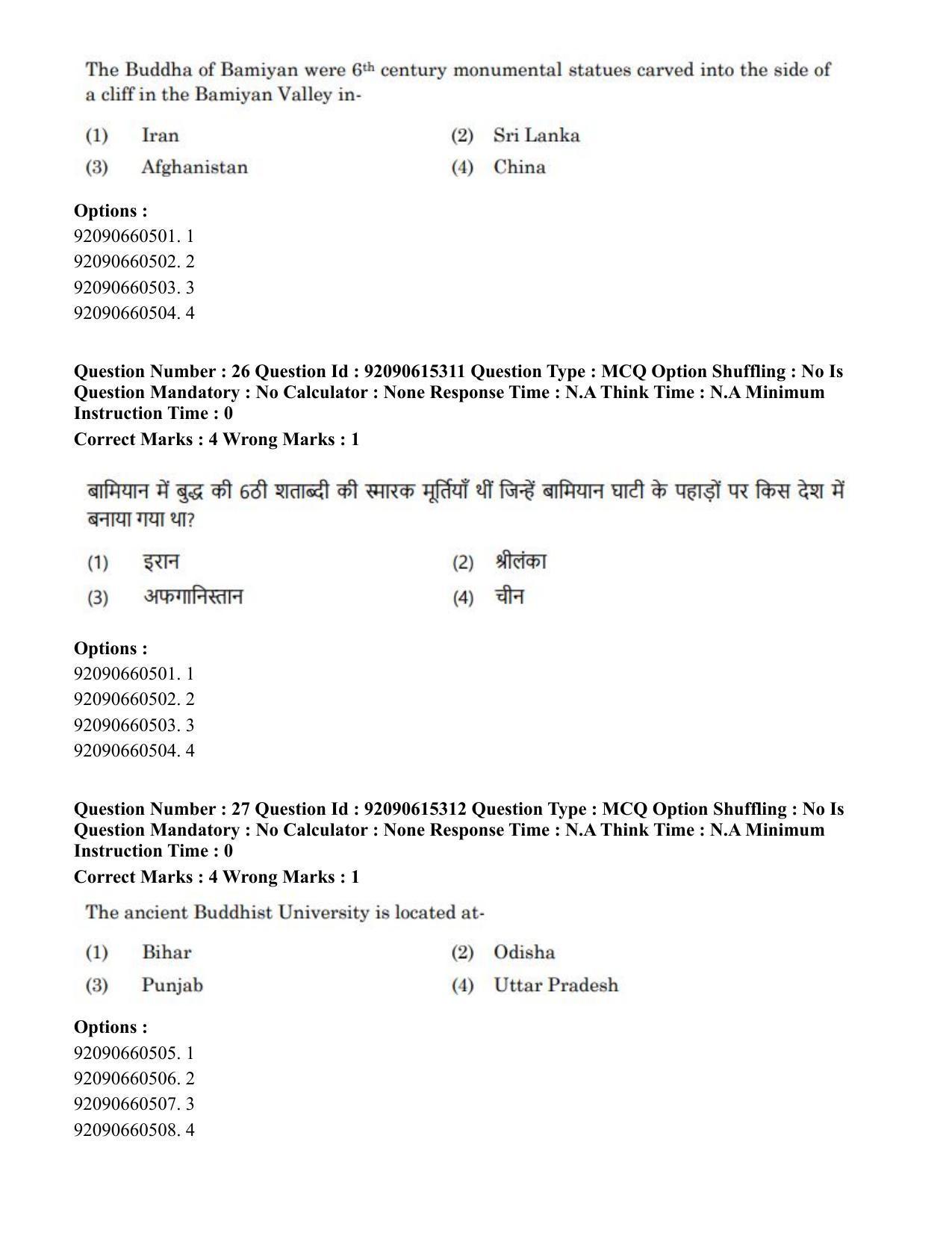 CUET PG 2023: HUQP13 – Museology(HINDI) - Shift 3 (12-06-2023) Question Paper - Page 28