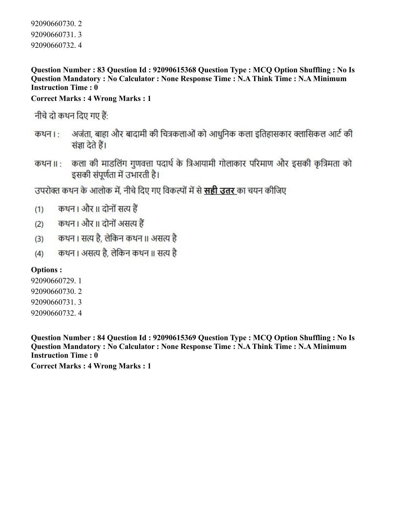 CUET PG 2023: HUQP13 – Museology(HINDI) - Shift 3 (12-06-2023) Question Paper - Page 80