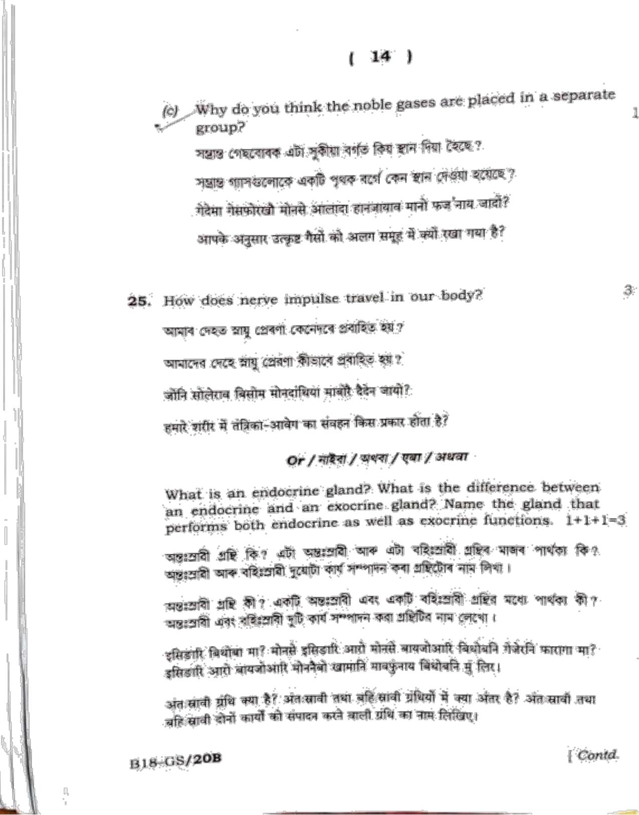 SEBA HSLC General Science Question Paper 2018 - Page 14
