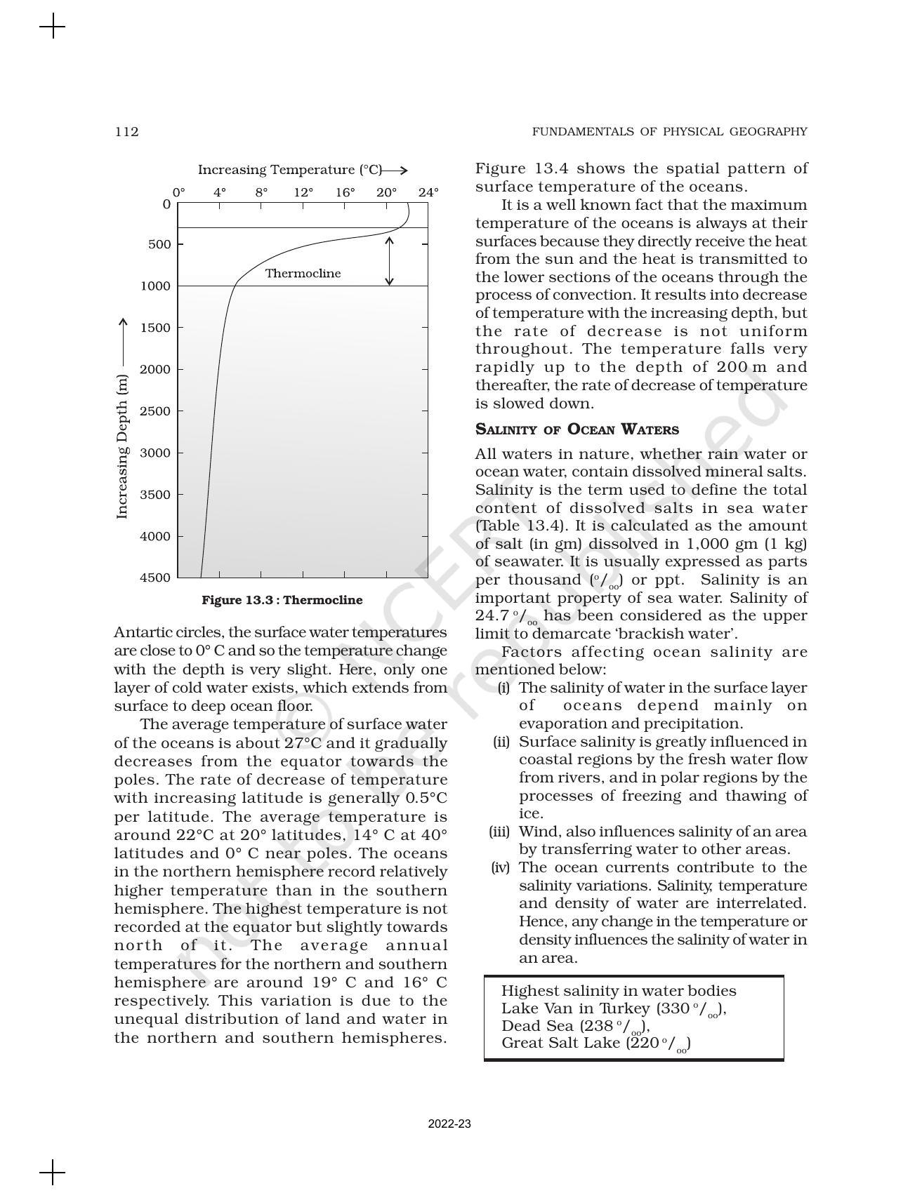NCERT Book for Class 11 Geography (Part-I) Chapter 13 Water (Oceans) - Page 6