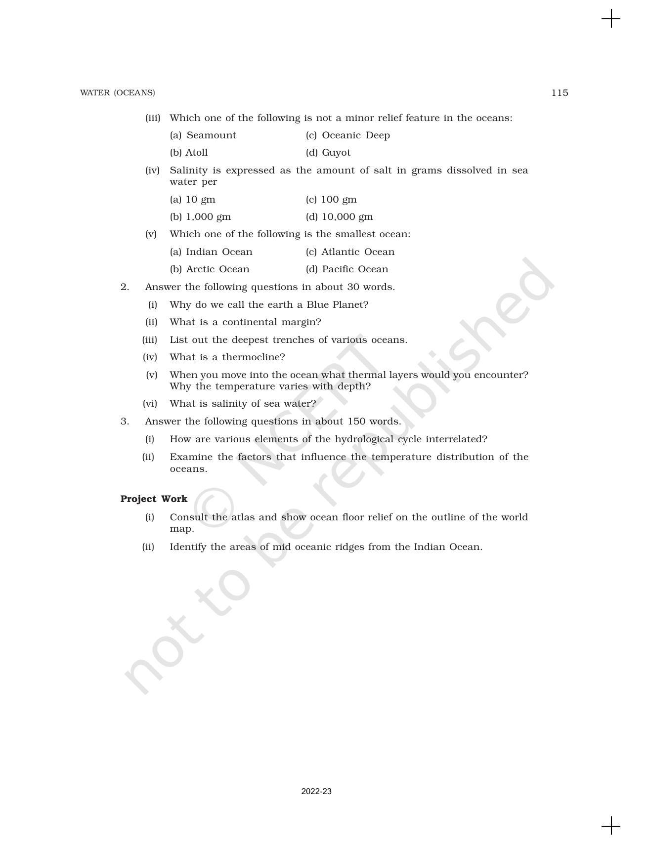NCERT Book for Class 11 Geography (Part-I) Chapter 13 Water (Oceans) - Page 9