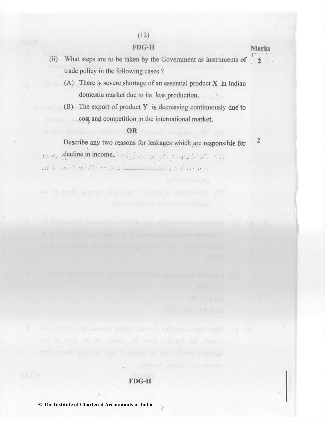 CA Inter May 2023 Question Paper - Paper 8 – Financial Management & Economics for Finance - Page 12