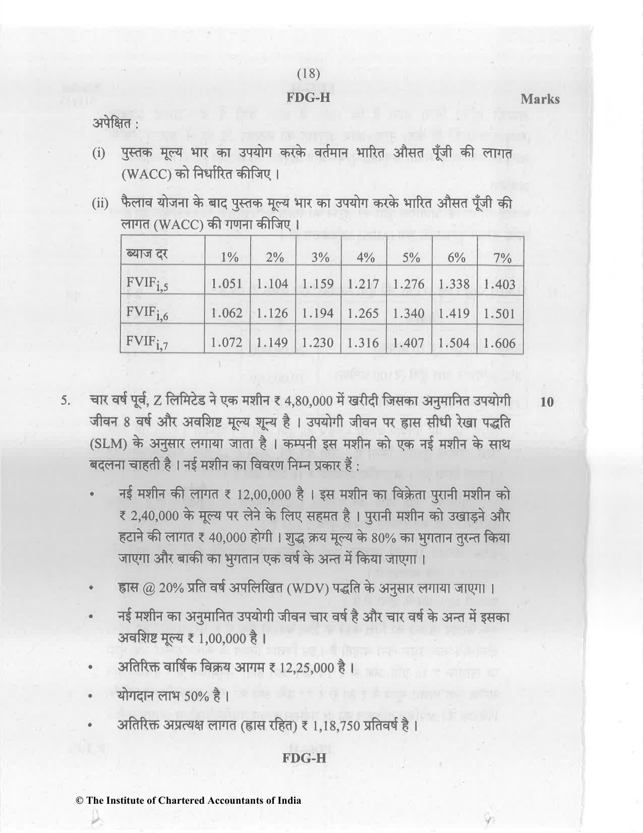 CA Inter May 2023 Question Paper - Paper 8 – Financial Management & Economics for Finance - Page 18