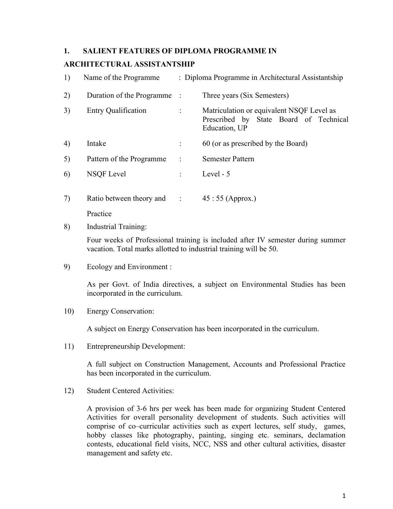 SYLLABUS FOR SEMESTER SYSTEM EFFECTIVE FROM (2021-2022) - ARCHITECTURAL_ASSISTANTSHIP - Page 5