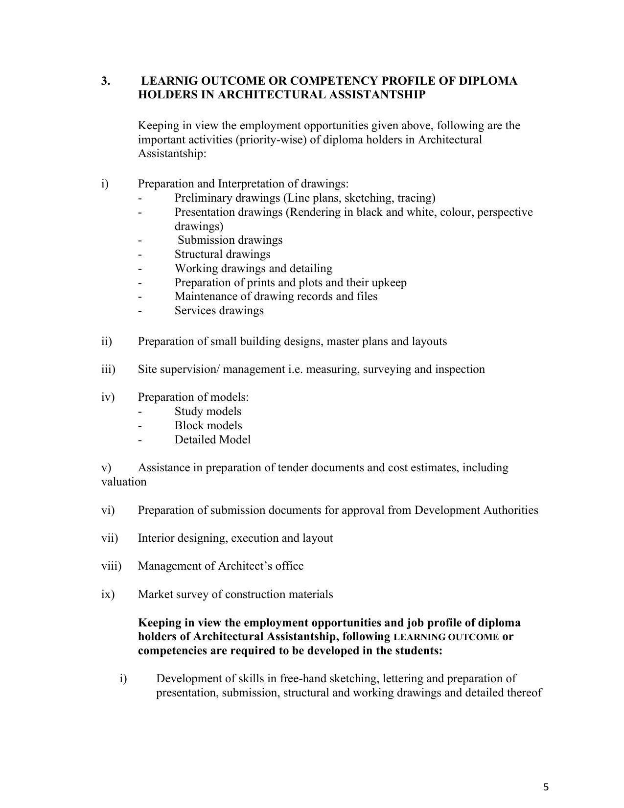 SYLLABUS FOR SEMESTER SYSTEM EFFECTIVE FROM (2021-2022) - ARCHITECTURAL_ASSISTANTSHIP - Page 9