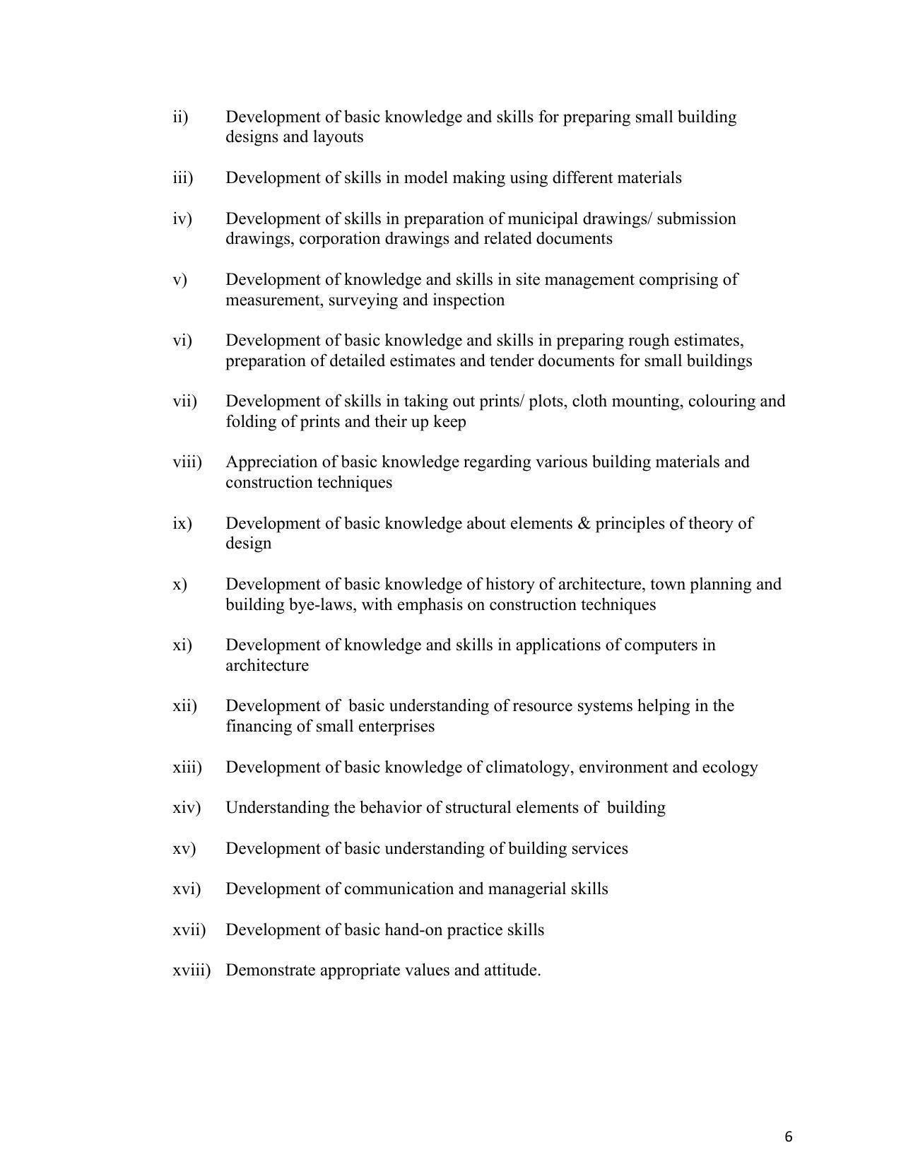 SYLLABUS FOR SEMESTER SYSTEM EFFECTIVE FROM (2021-2022) - ARCHITECTURAL_ASSISTANTSHIP - Page 10