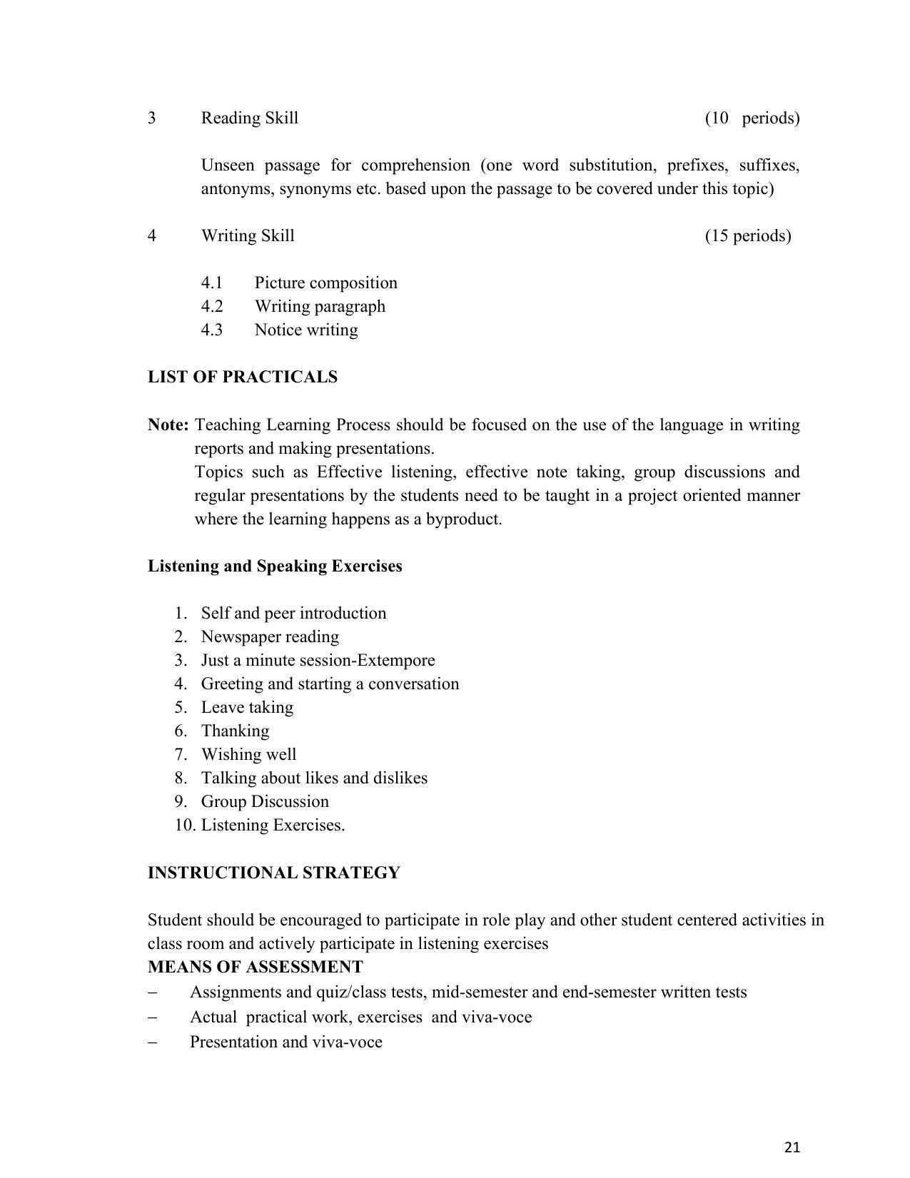 SYLLABUS FOR SEMESTER SYSTEM EFFECTIVE FROM (2021-2022) - ARCHITECTURAL_ASSISTANTSHIP - Page 25