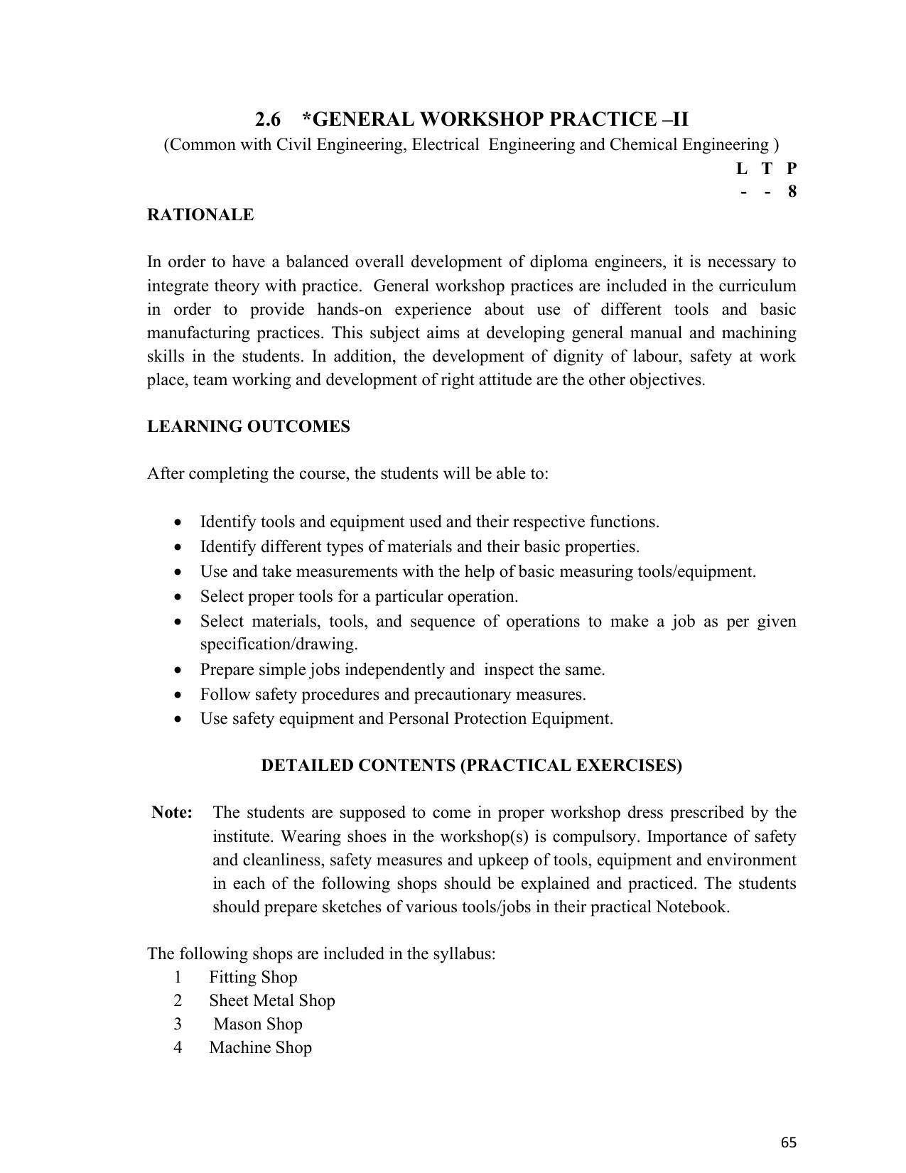 SYLLABUS FOR SEMESTER SYSTEM EFFECTIVE FROM (2021-2022) - ARCHITECTURAL_ASSISTANTSHIP - Page 69