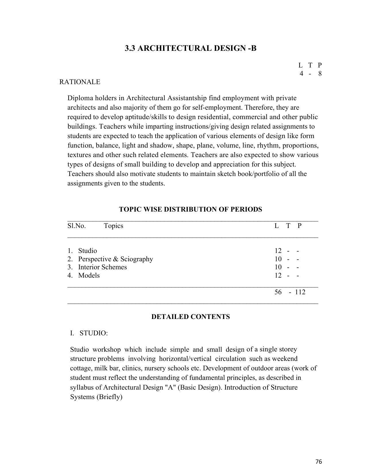 SYLLABUS FOR SEMESTER SYSTEM EFFECTIVE FROM (2021-2022) - ARCHITECTURAL_ASSISTANTSHIP - Page 80